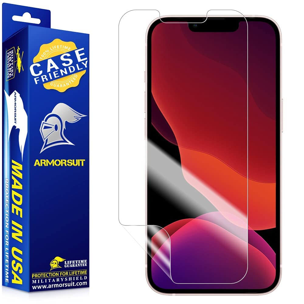 [2 Pack] ArmorSuit MilitaryShield Screen Protector Designed for iPhone 13 mini [5.4" Display] Case Friendly HD Clear Film