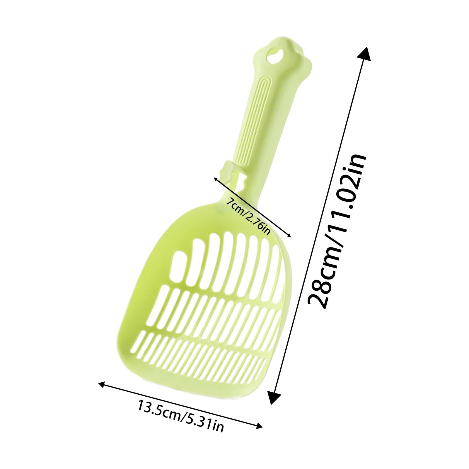 Paletta per lettiera, Pala setaccio ergonomica con Manico Lungo for Animali Domestici, Pulizia efficiente, casa, Facile da Usare in Interni(Green)