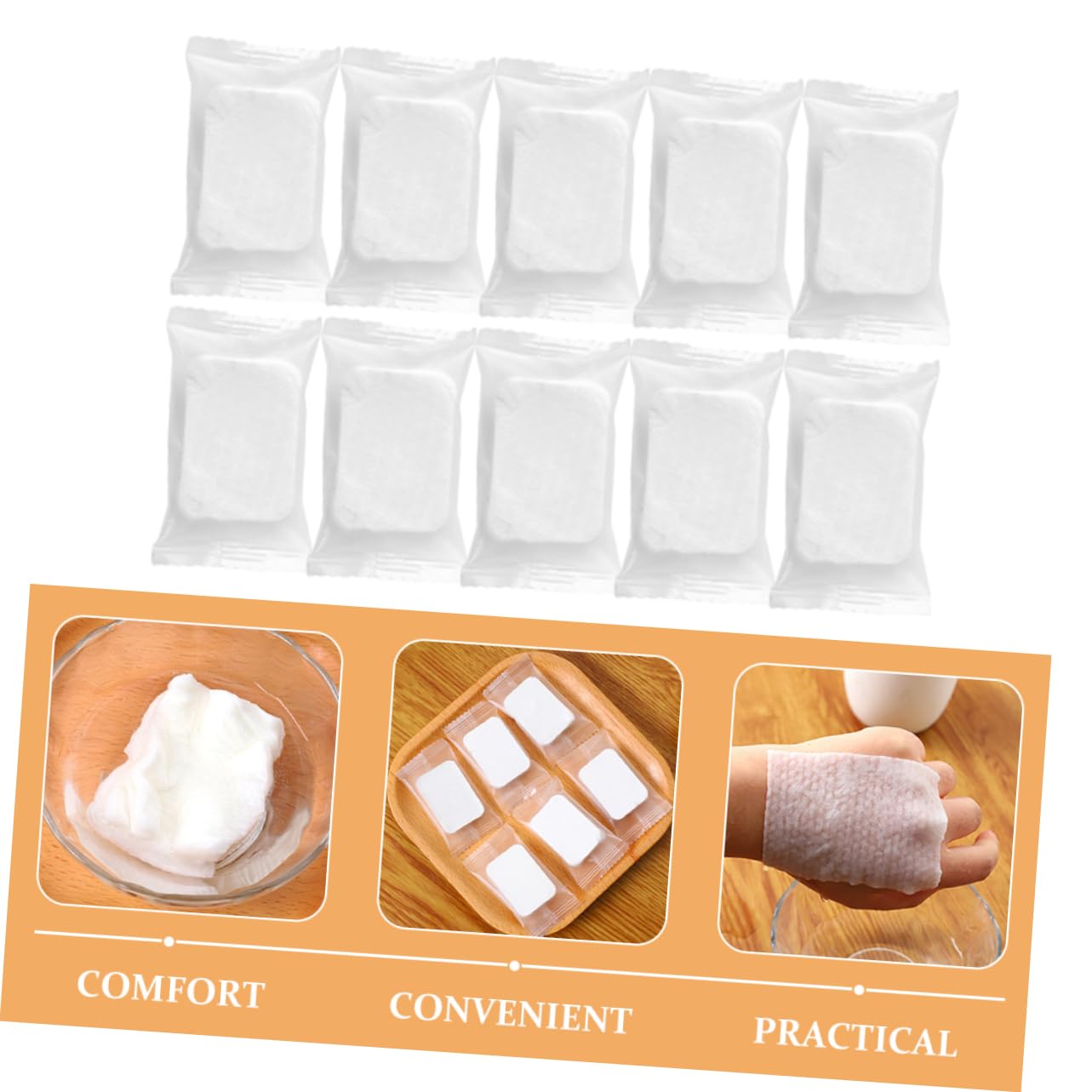 Dischetti Struccanti Compressi per Viso Non Tessuto 50 Pezzi Bianco per Pulizia Profonda Pori e Rimozione Make-up Delicata Adatti a Donne e Ragazze