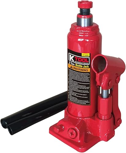 Miniatura 1 de K Tool International 63201 Gato hidráulico de botella de 2 toneladas para garajes, talleres de reparación y bricolaje, capacidad de 4,000 libras,