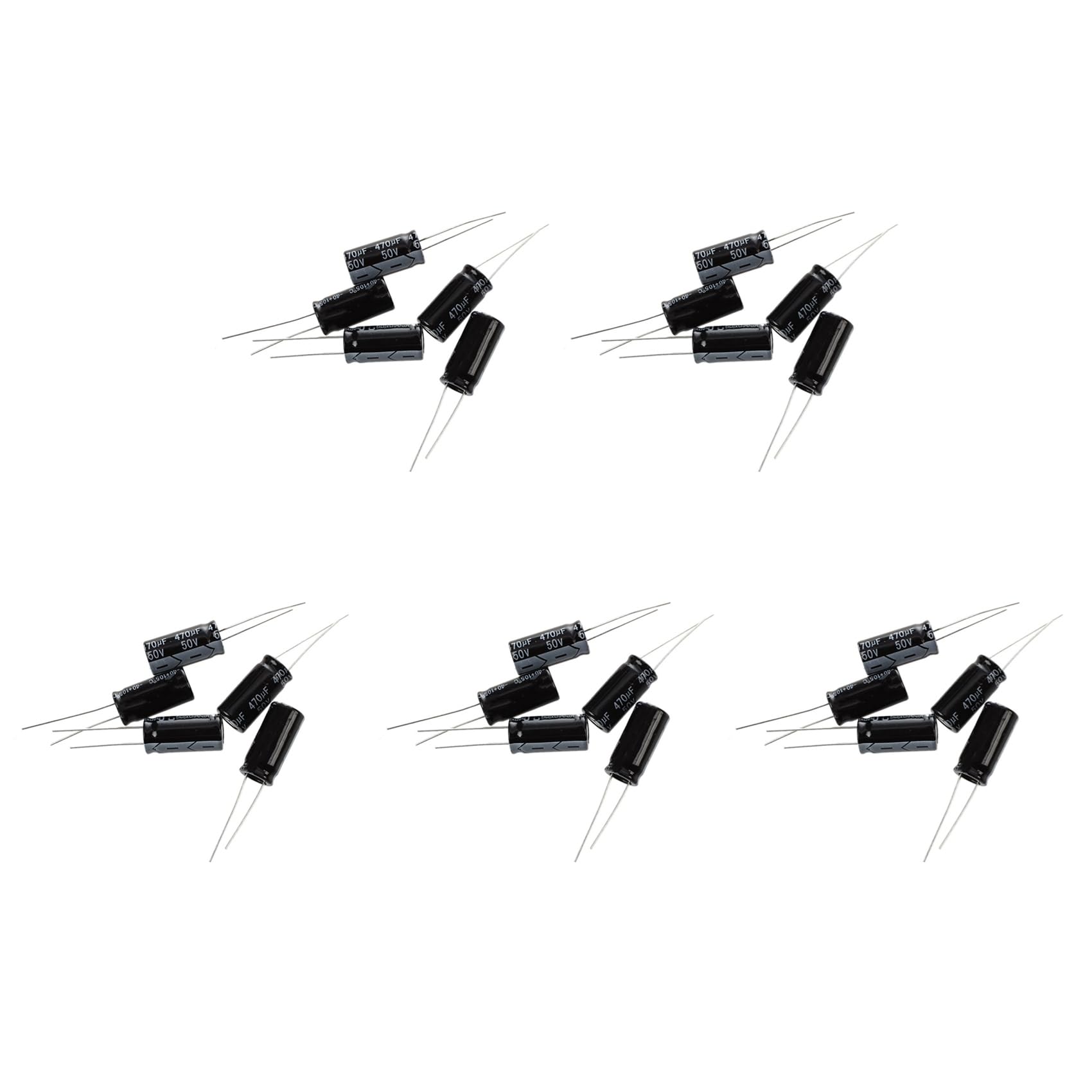 Hfgdnchva 25 X 470Uf 50V 105 Celsius Radial Electrolytic Capacitor 10X20mm