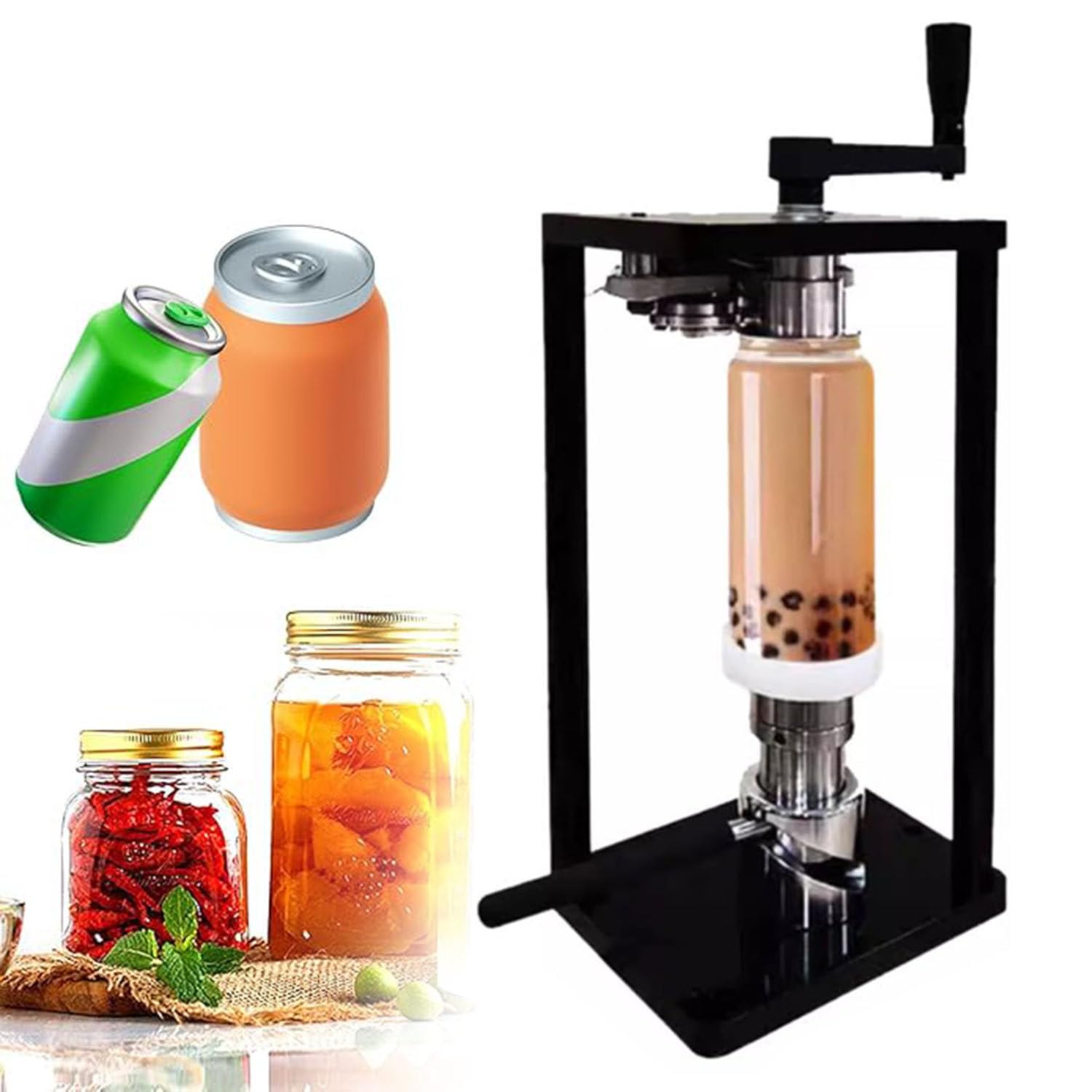 Máquina selladora de latas para tarros y almacenamiento seguro