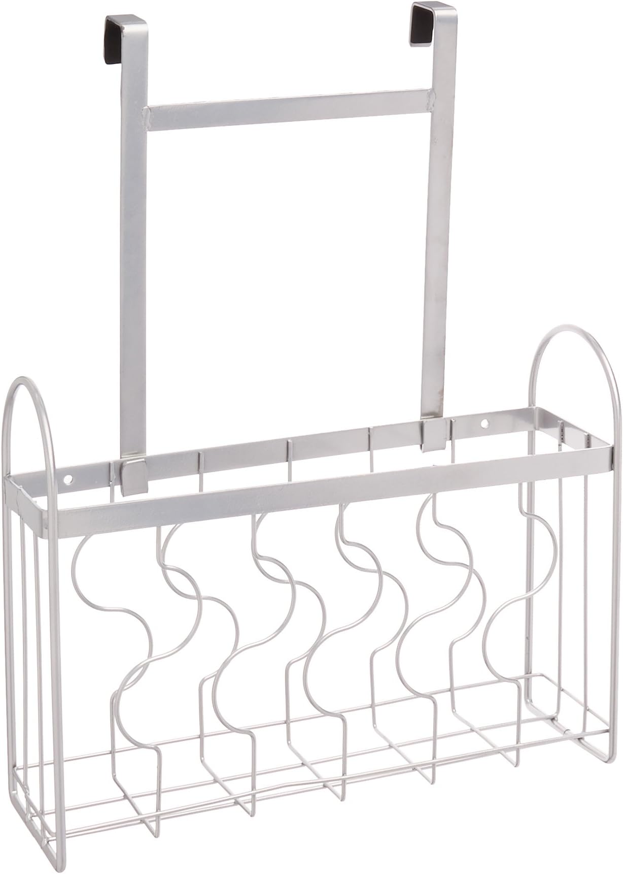 ZESPROKA Over the Cabinet Door Organizer Holder, Silver