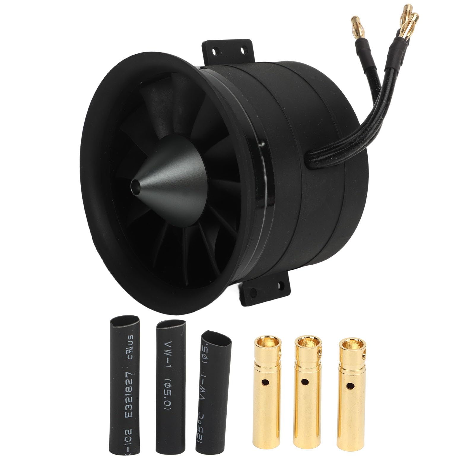 Autres Accessoires Performance 80mm Edf 12 Pales Ventilateur de Conduit Refroidissement Facile 12N 10P pour les Modèles d'avion Kit de Ventilateur de Conduit Rc Fiable (CCW)