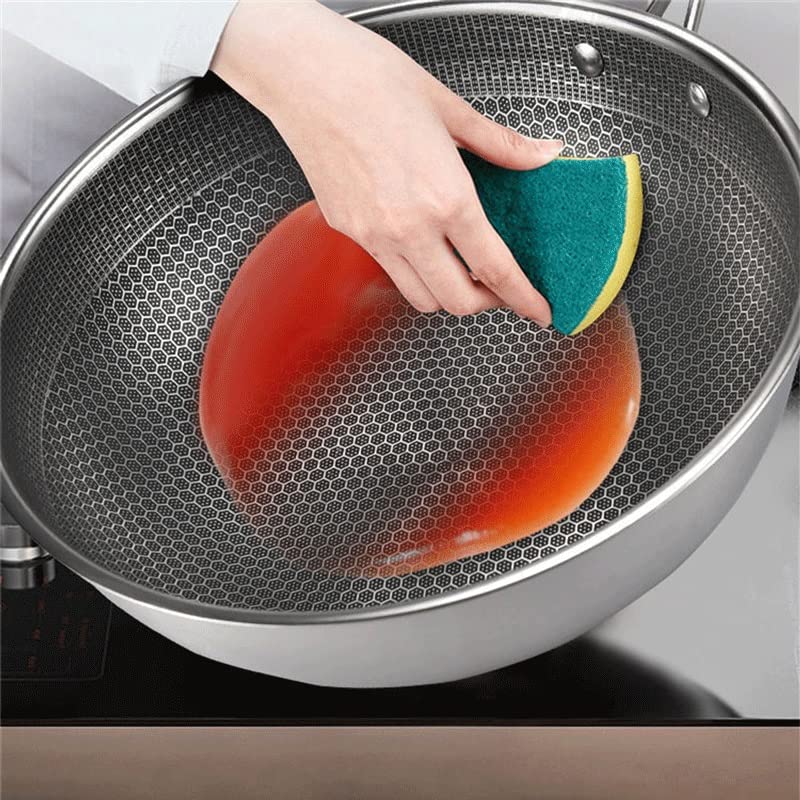 Wok con mango de acero inoxidable y cuerpo sólido miniatura 4