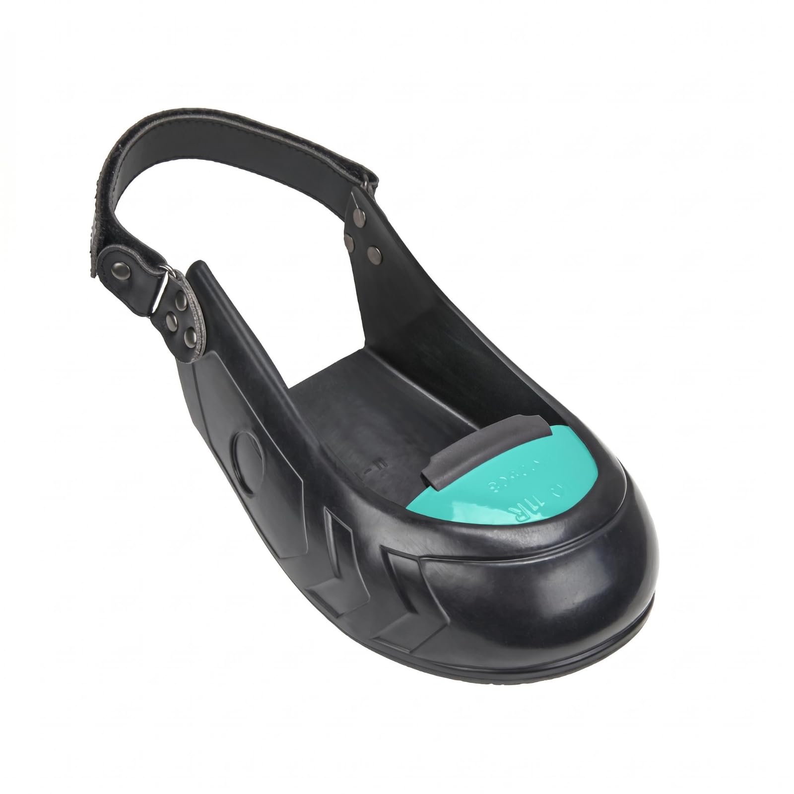 Enakshi® Raised Toe Cap Strap-Fastened Shoe Cover Enclosed Construction unfastenedHeel Shoe Cover Embossed Footwear Protection Textured, Black-Green XL-picture-28