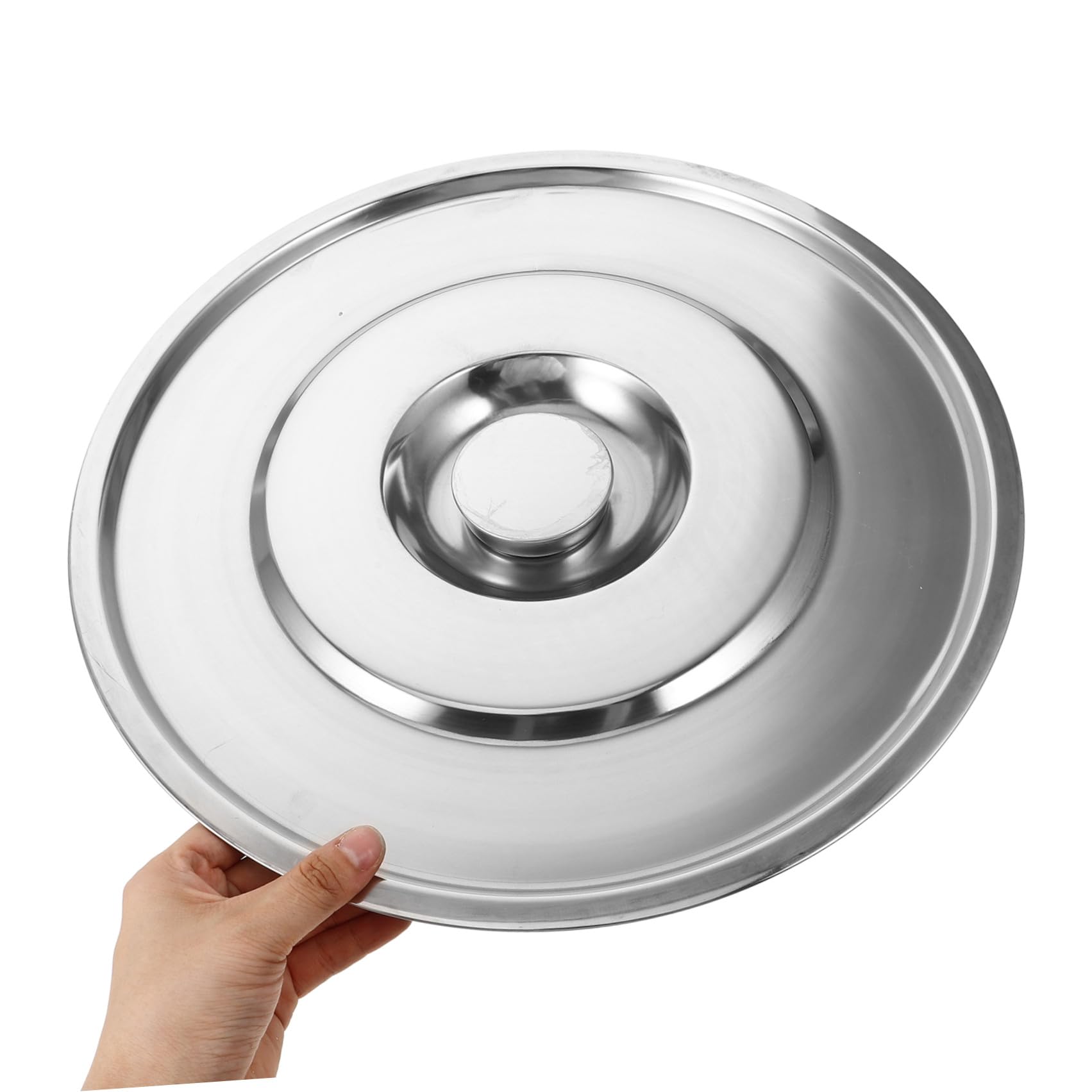 2 Piezas Tapa de Olla de Acero Inoxidable con Asa para Sopa 35 Cm
