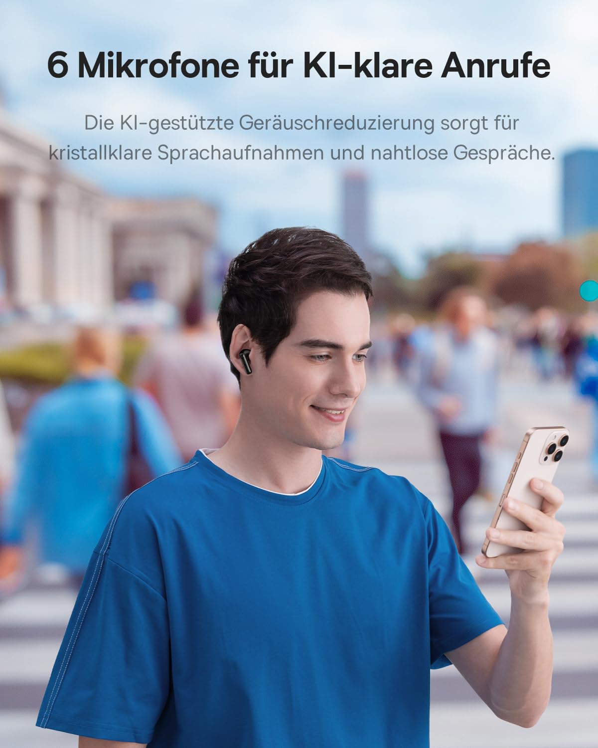 Baseus EP10 Pro In Ear Kopfhörer Bluetooth Noise Cancelling, Bluetooth Kopfhörer mit -50 dB Geräuschunterdrückung, Earbuds mit Hi-Res & LDAC, 6-Mic KI Klarer Anruf, IP55, 55H Spielzeit, Bluetooth 6.0