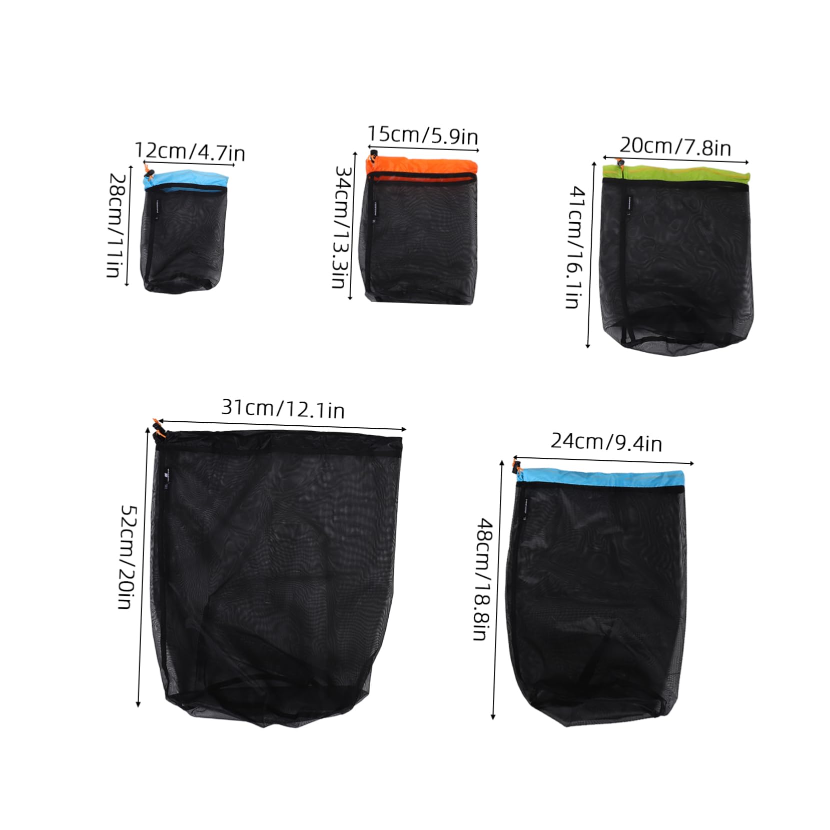 Toddmomy Outdoor Sports Camping Mesh Storage Bag Drawstring Sack for Travel Clothes and Sleeping Bags Polyester Compression Bags