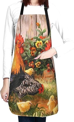 Miniatura 9 de Delantal impermeable estampado de cielo estrellado oscuro con correa ajustable para el cuello delantal de cocina babero de chef para mujeres hombres