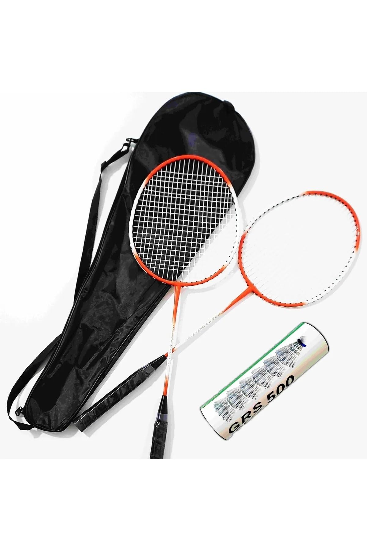 Slipt Çantalı Pro Badminton Seti 2 Adet Badminton Raketi 3 Adet Badminton Topu Pro Badminton Set