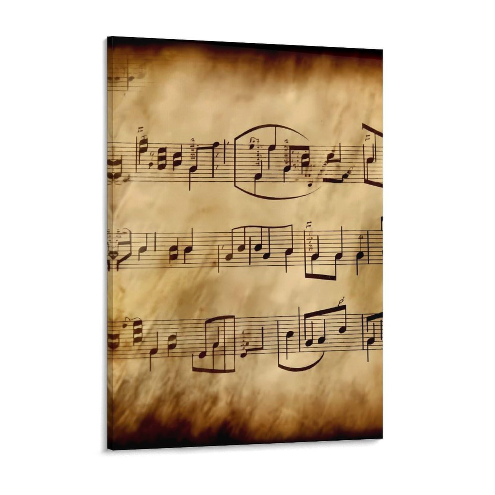 Vintage Music Note Art Canvas Wall Art for Bedroom 18x24inch Canvas Prints Artwork for Walls Modern Picture Artwork Painting for Living Room Aesthetic Wall Paintings for Bathroom Kitchen Offi