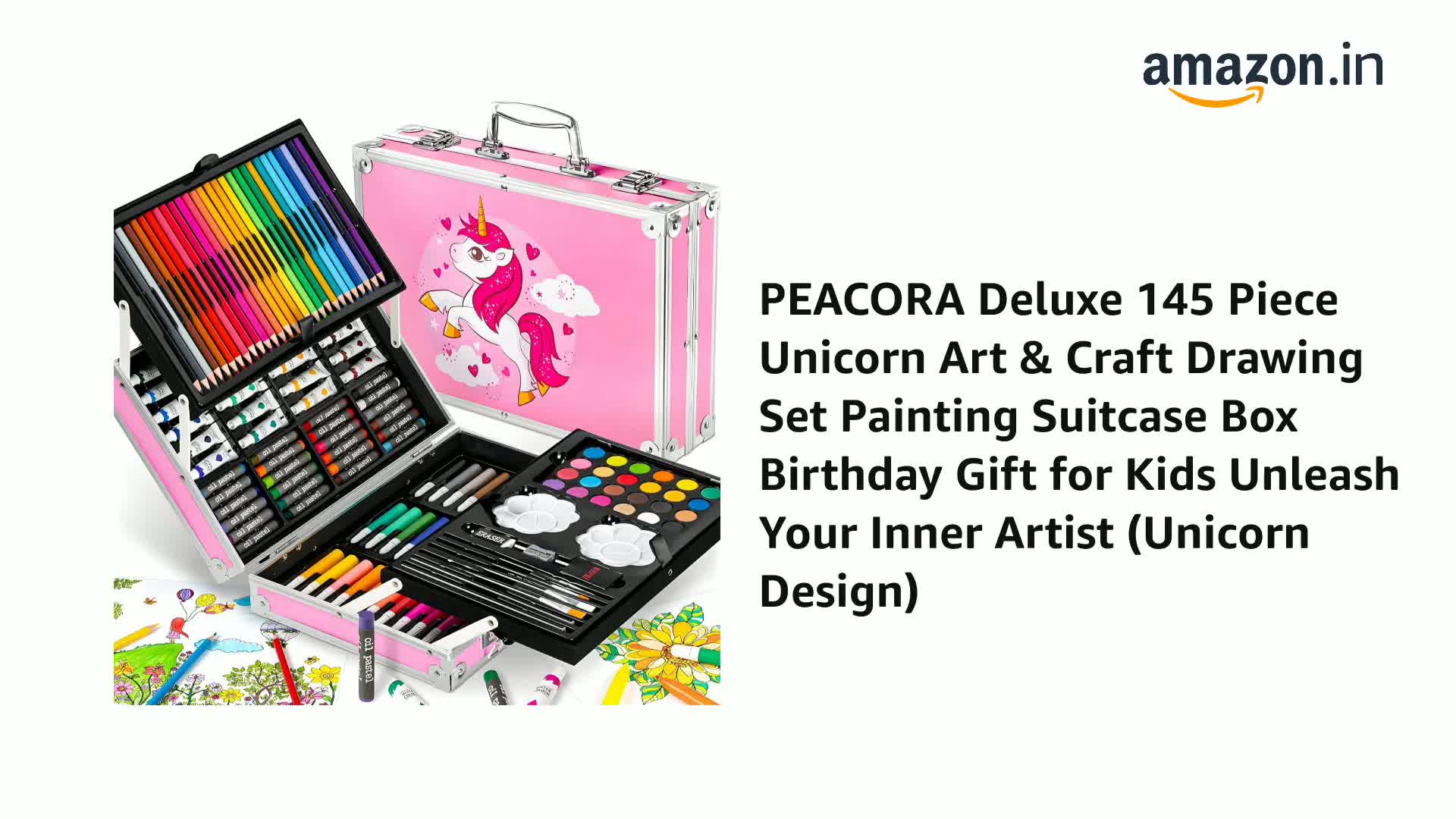 unicorn Fever universal カーボンシャフトセット PEACORA Deluxe 145 Piece Unicorn Art & Craft Drawing Set Painting