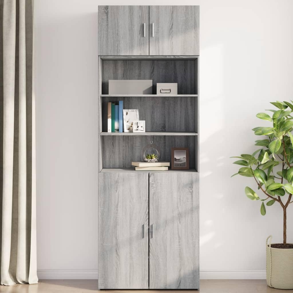Armadio da parete grigio Sonoma, 80 x 42,5 x 40 cm, in legno