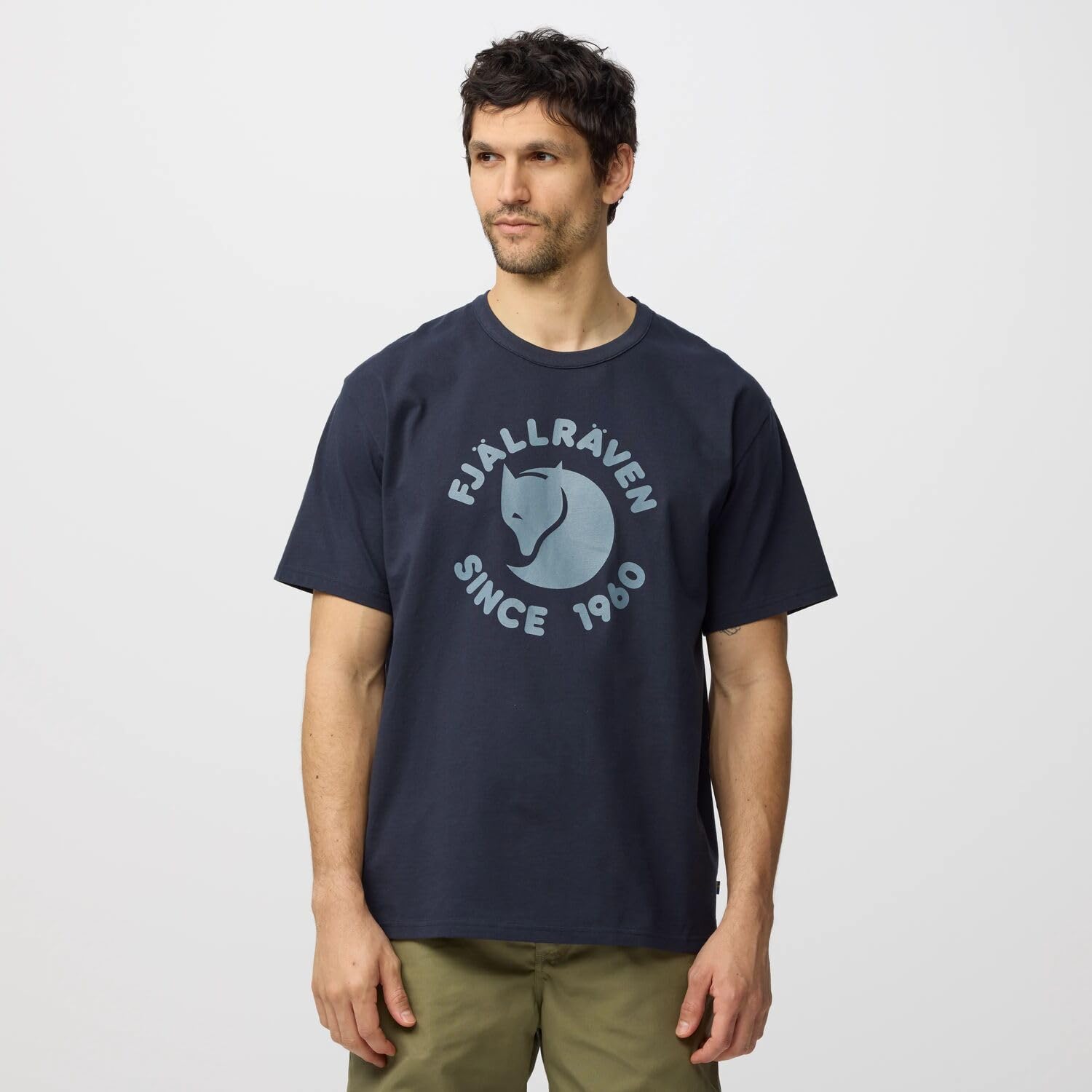 Fjällräven Męski t-shirt typu t-shirt, granatowy, XS