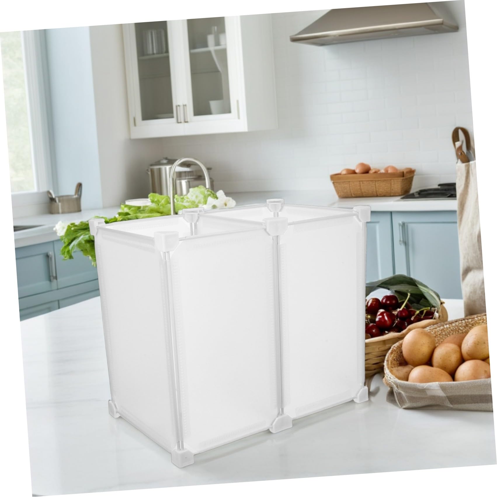 TOYANDONA Organizer per Congelatore con Cestello Portaoggetti Divisori Resistenti in Plastica per Conservazione e Cucina