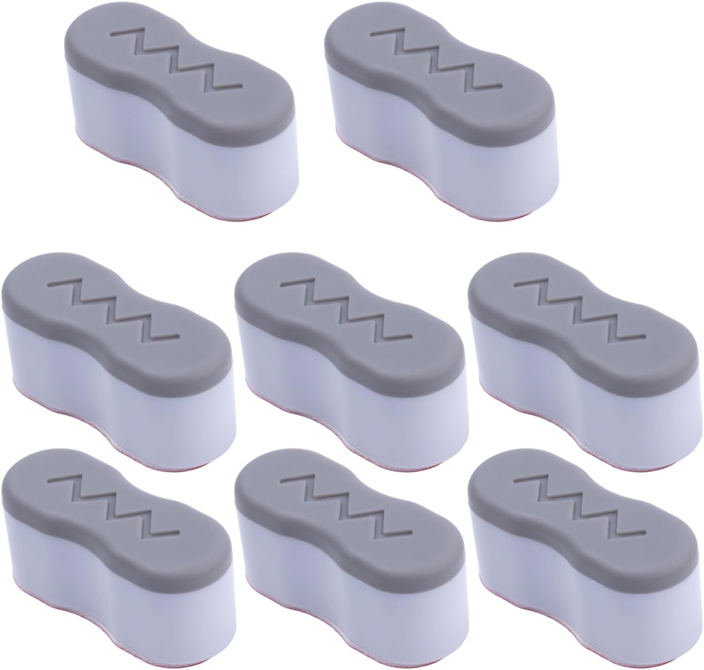 8 Pcs Arc Grey Universal Toilet Seat Bumpers for Use with Bidet, Strong Adhesion to Reduce The Noise, Stop from Sliding for Home, Hotel and Hospital