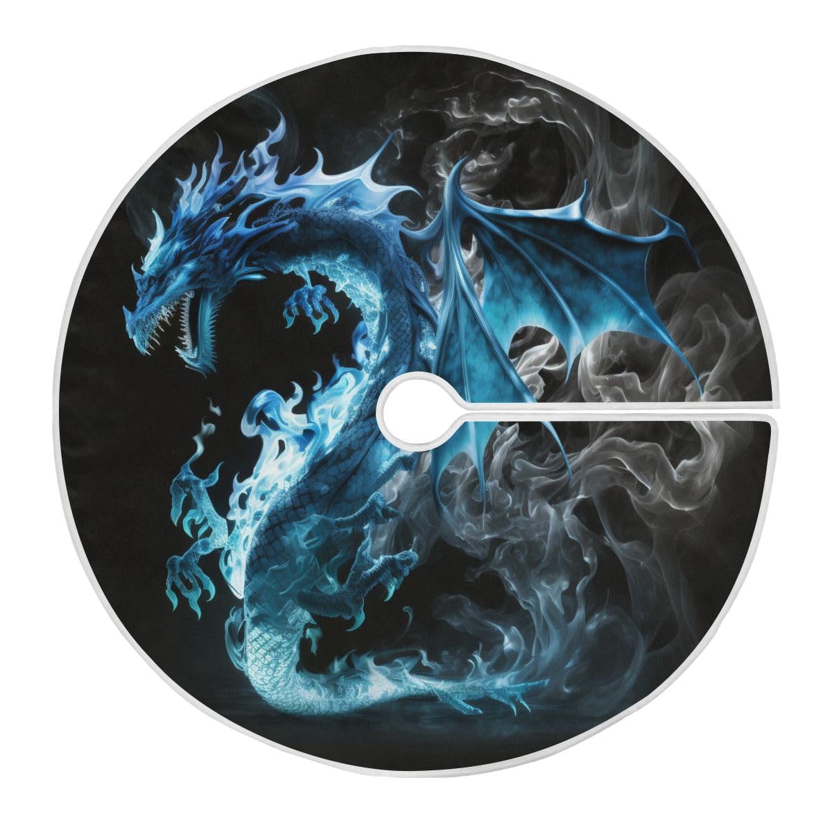 Frost DragonTree Skirt 35 Inches Tree Mat for Xmas Tree Holiday Party Decoration