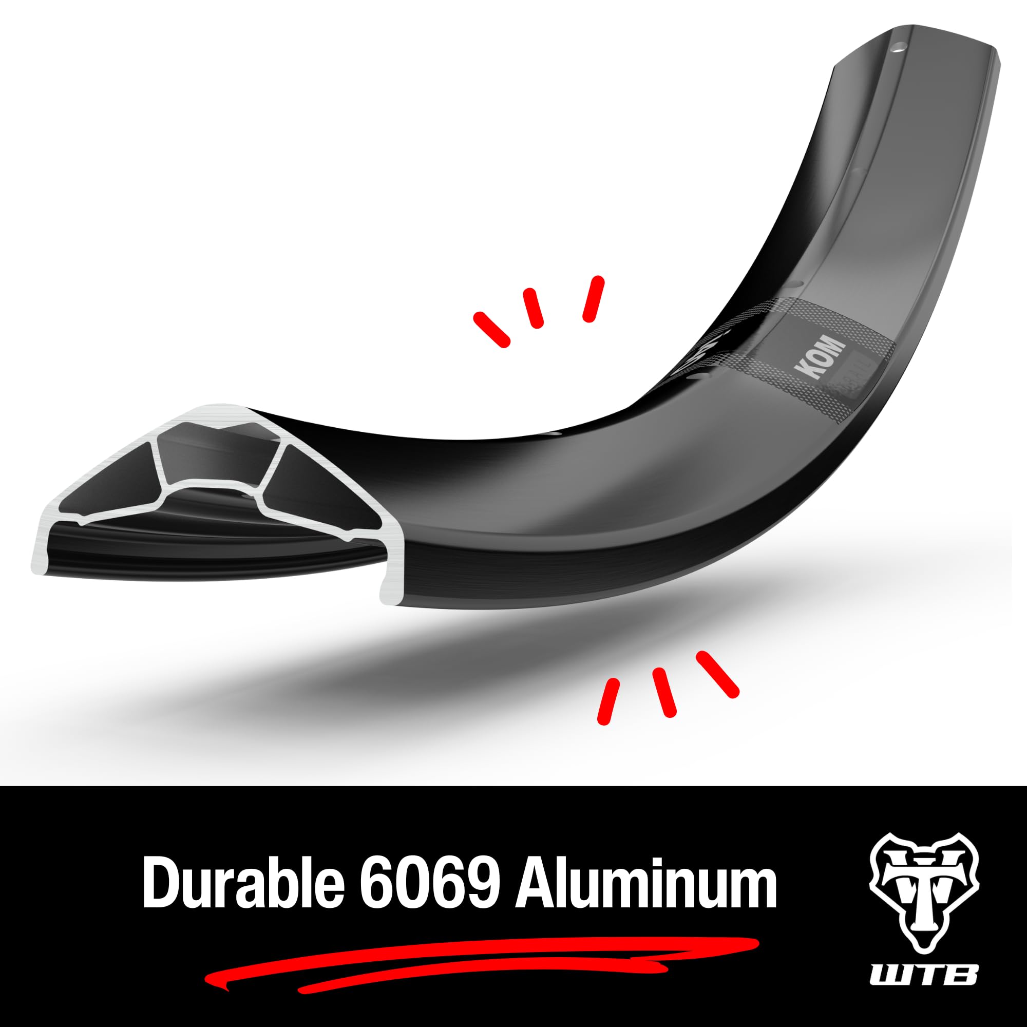 Wtb KOM Rigide I40 73,7 cm TCS Bord, 32 Trou Noir