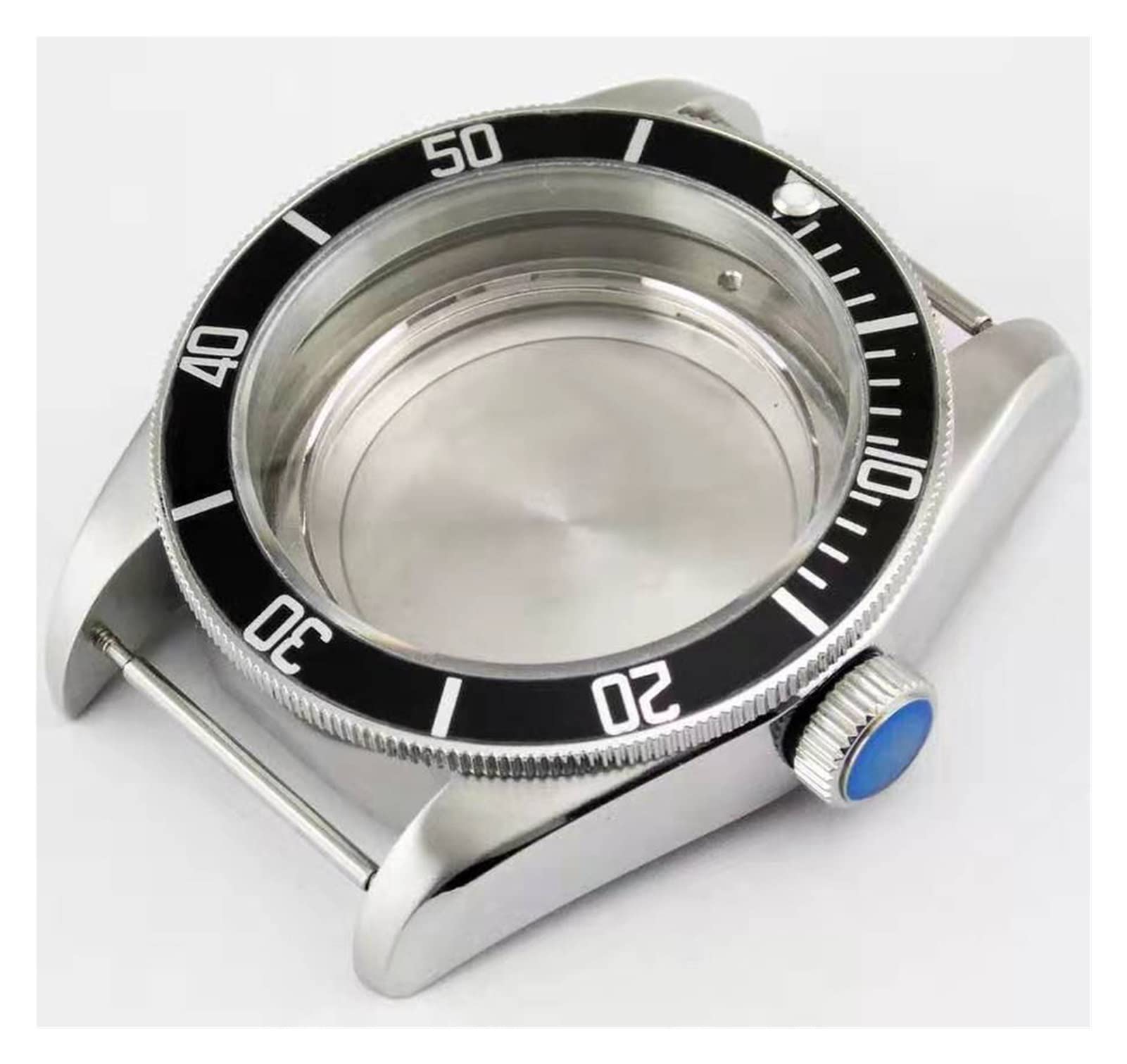 Caja de Cristal de Zafiro de 41 mm y herrajes para el Brazalete para el Movimiento mecánico 2824, Caja de Acero Inoxidable Cepillado 316L