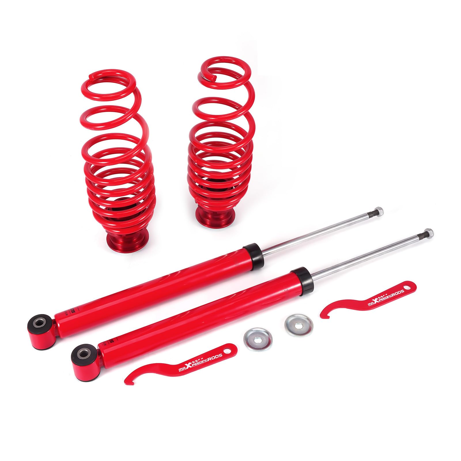 maXpeedingrods Zawieszenie gwintowane tylne do VW Golf 4 1J New Beetle Seat Leon 1M1 Coilovers z regulacją wysokości