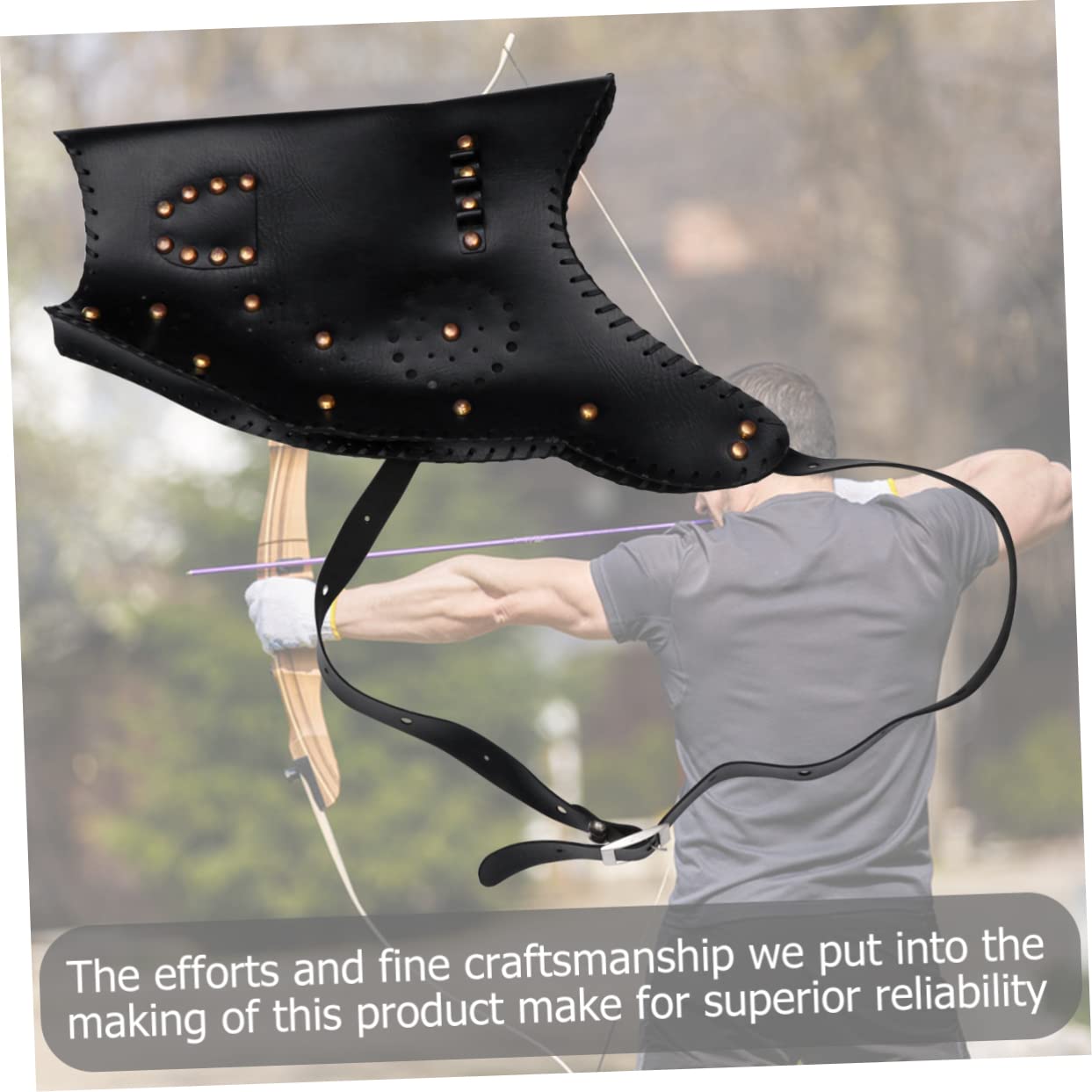 OHPHCALL Rchery Leather Pouch Handmade Sleeve 1pc Bag Compact Sturdy for Outdoor Use