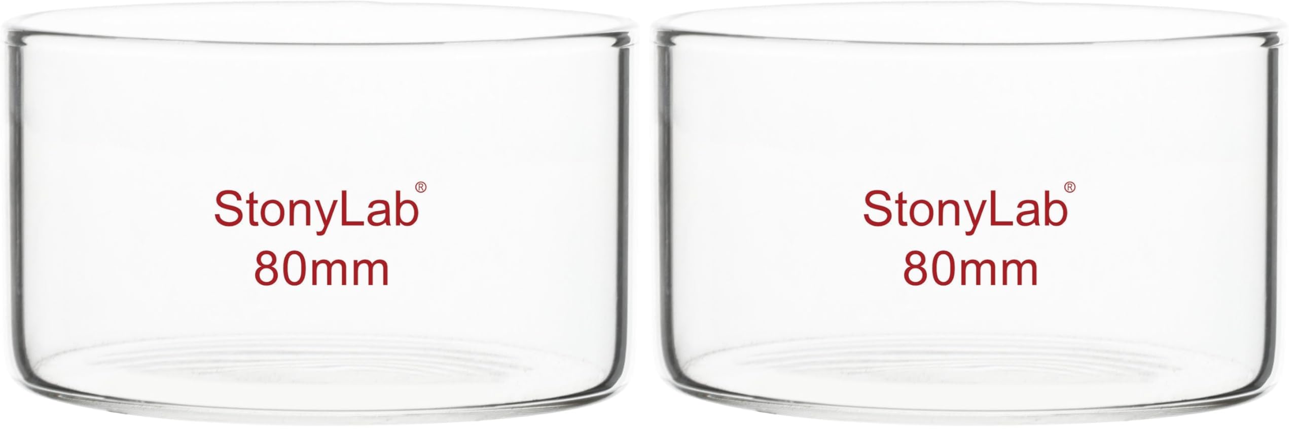 stonylab Crystallizing Dish, Thick-Wall High Borosilicate Glass Crystallizing Dishes for Crystallization and Evaporation Lab Glassware, Flat Bottom, No Spout, O.D. 80 mm, 100 ml — Amazon image 8