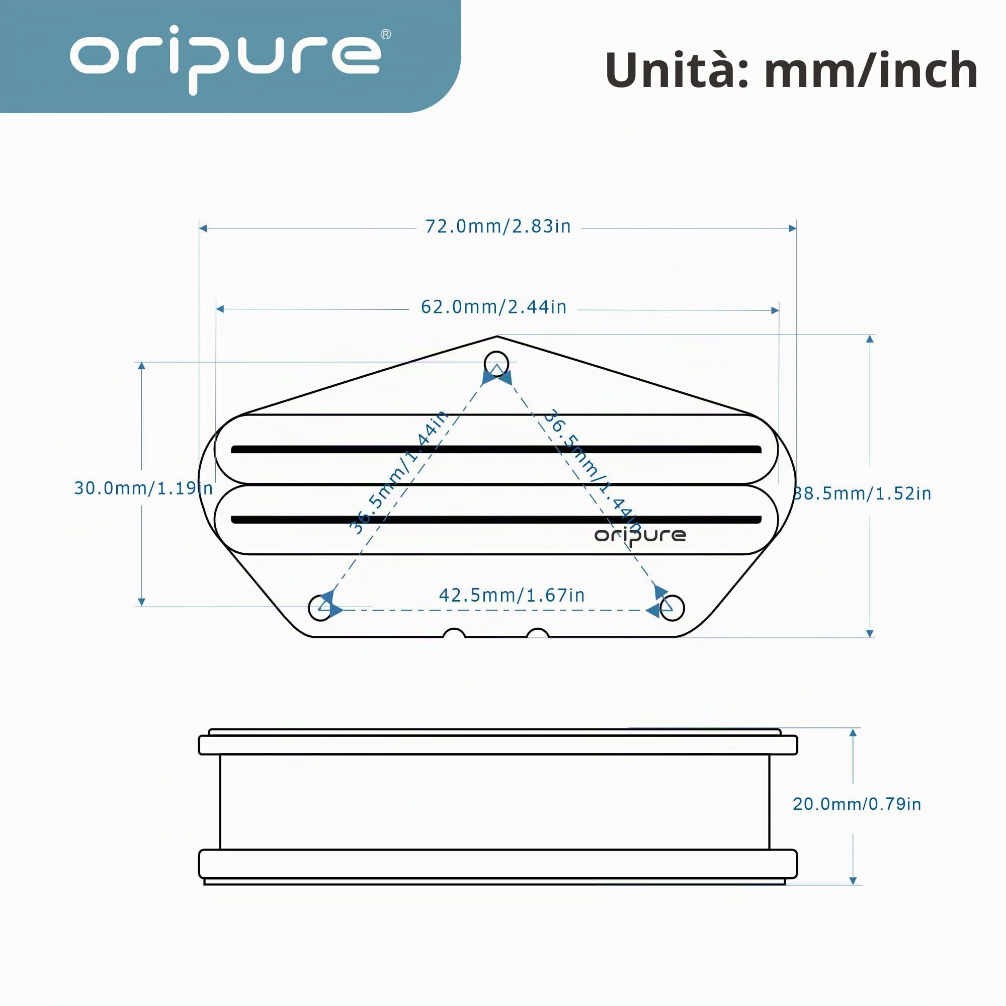 OriPure Pickup Humbucker Alnico 5 Hot Rail Pickup TL Bridge 16K Fit TL TE Parte di chitarra