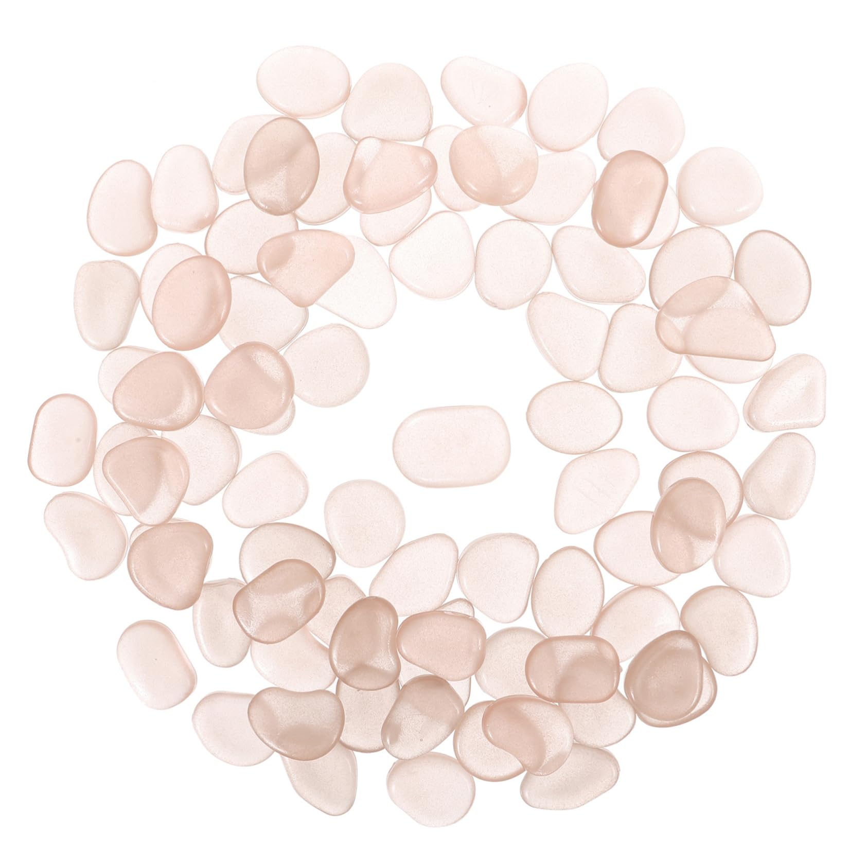 SUPVOX Aquarium Decorations Set 100pcs Fish Tank Rocks Gravel Luminous Stone Decor for Turtle Tank Glow Pebbles