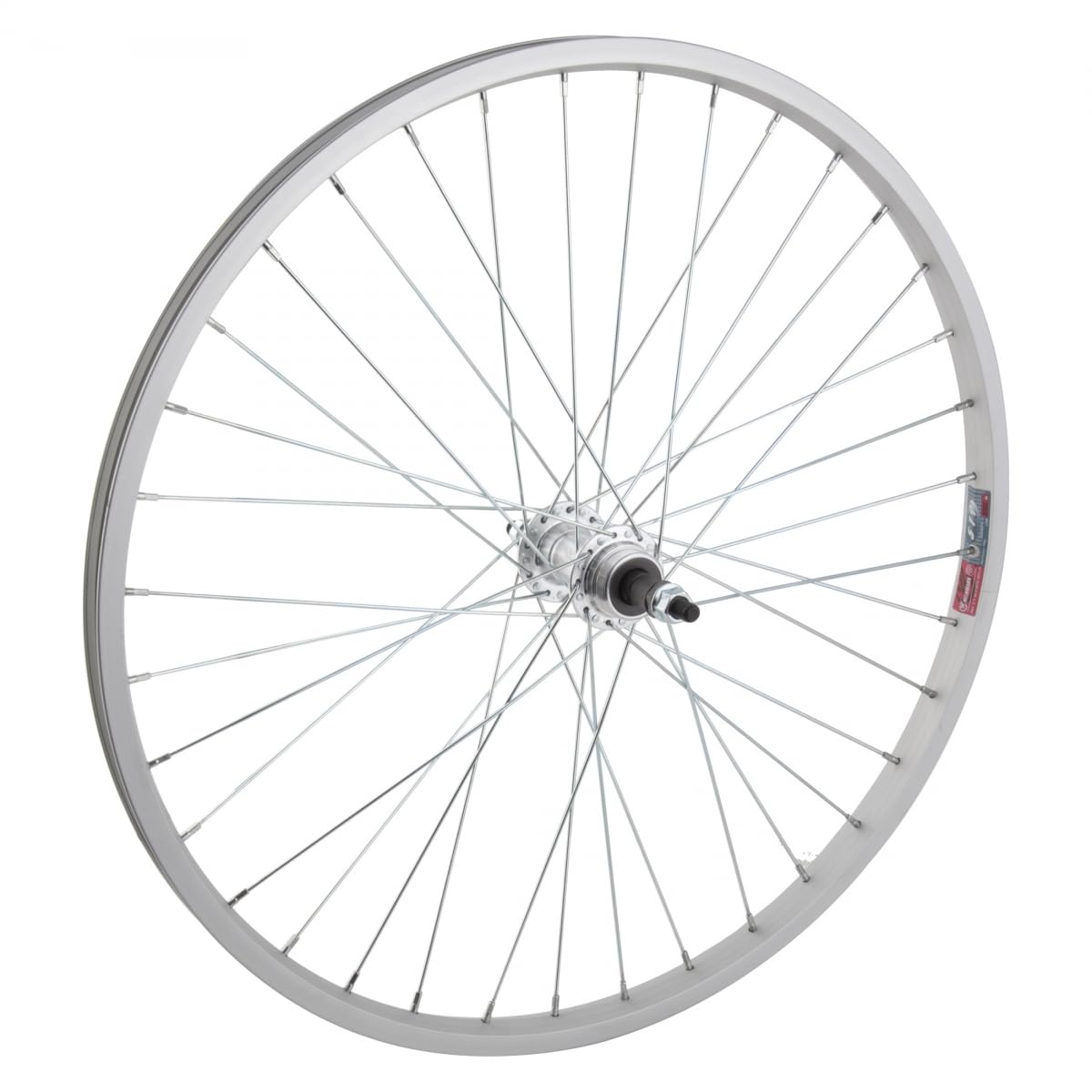 WheelMaster Rear Bicycle Wheel 24 x 1.5-1.75 36H, Alloy, Bolt On, Silver