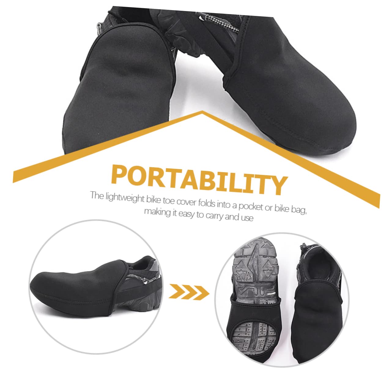 ibasenice Cubrezapatillas de Ciclismo Acolchado Protector mi más cálido Alto Cubrir cubrezapatos Antideslizante cubrezapatos para Montar al Aire Neopreno Black