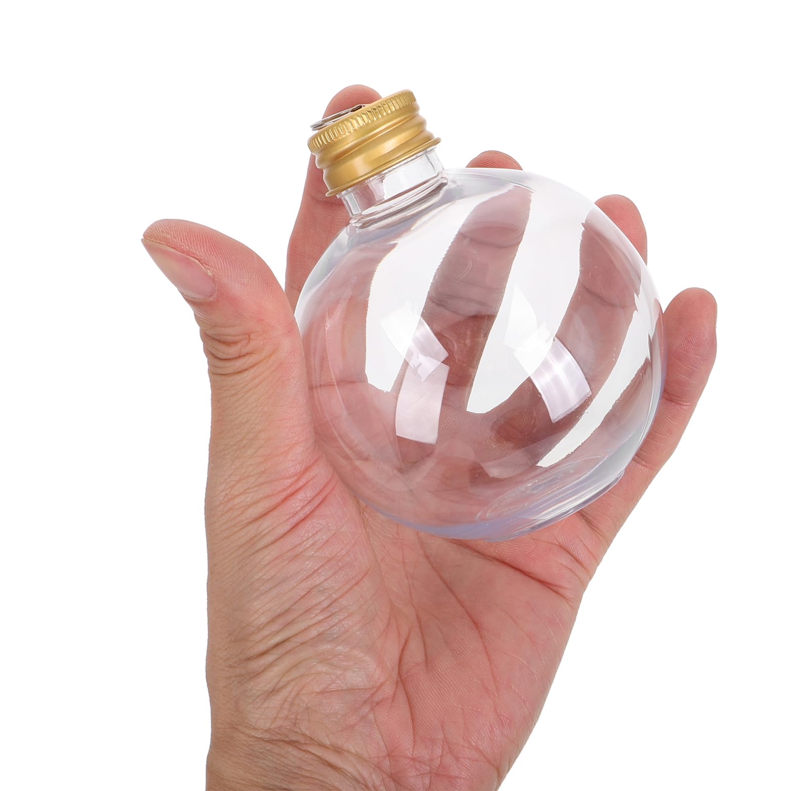 TOPBATHY 20 Stück Kugelförmige Weihnachtsflaschen Durchsichtige Weihnachtskugeln Durchsichtige Reiseflaschen Glühbirne Süßigkeitenbehälter Weihnachten Befüllbare Schnapskugeln