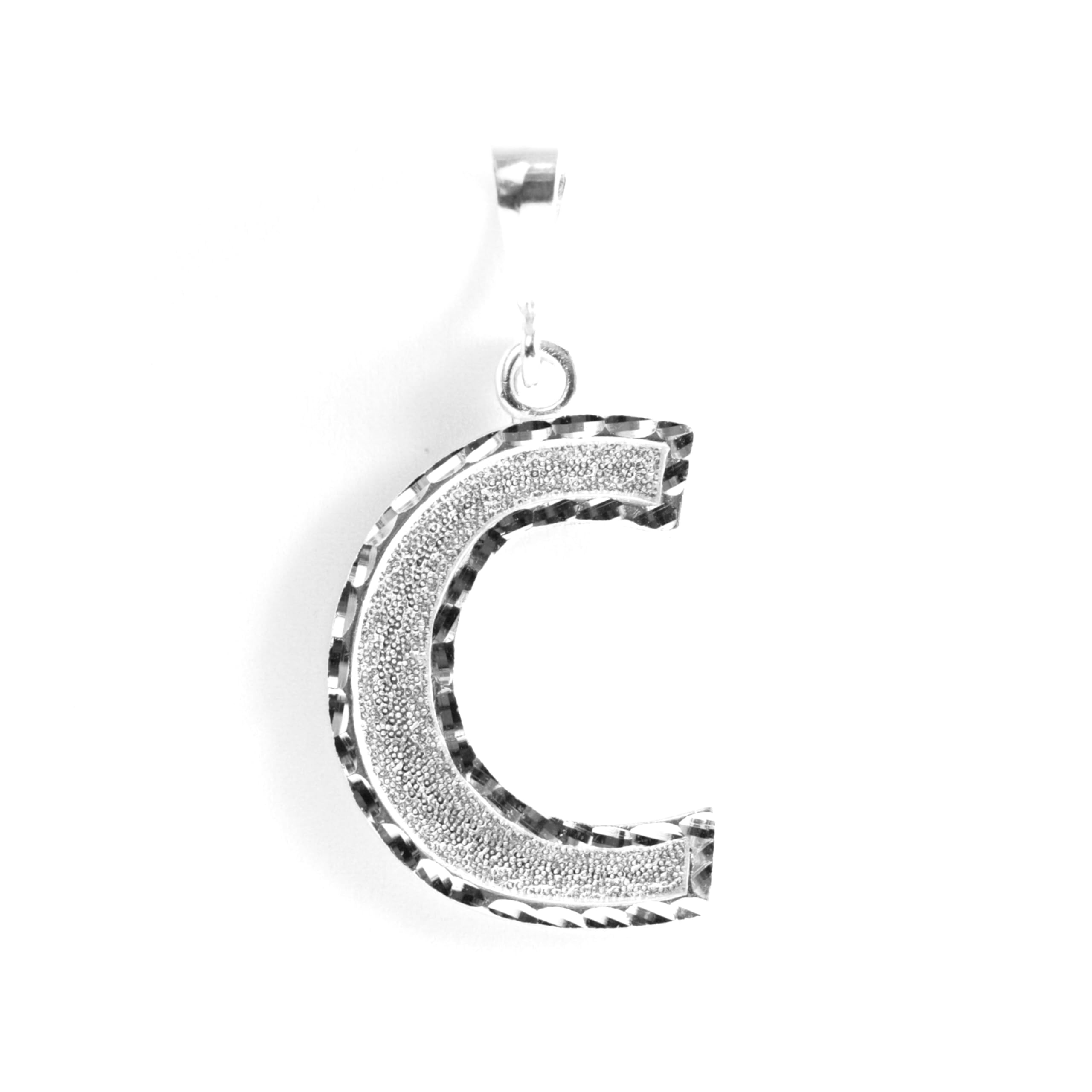 Deidreamers Personalized 1.0 Inch Solid.925 Sterling Silver Initial A-Z Charm