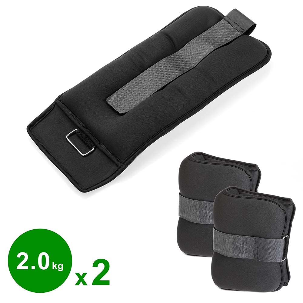 BAKAJI Lot de 2 poids pour chevilles et poignets de 1,5 kg entraînement