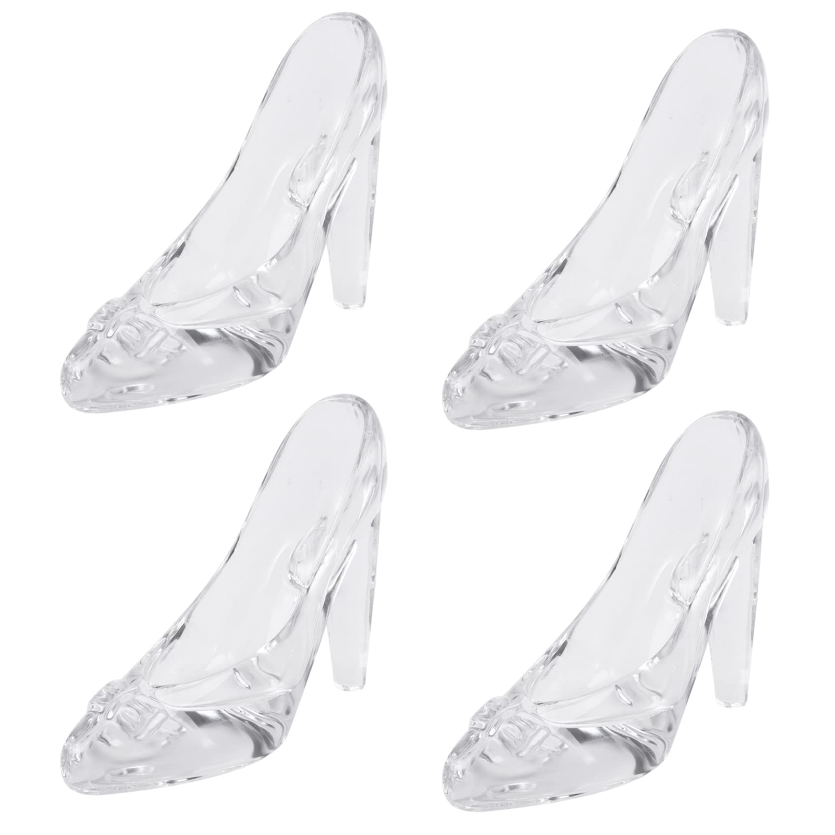 Trjgtas 4X Crystal Shoes Glass Birthday Gift Home Decor Cenerentola Scarpe Tacco Scarpe da Sposa Figurine Ornamenti