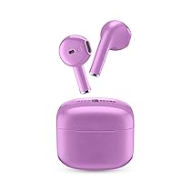 AirPods Music Sound SWAG Auricolari Wireless a Capsula, Bluetooth, 20 Ore di Riproduzione, Auto Pairing, Controlli Touch, Case Compatto – Lilla