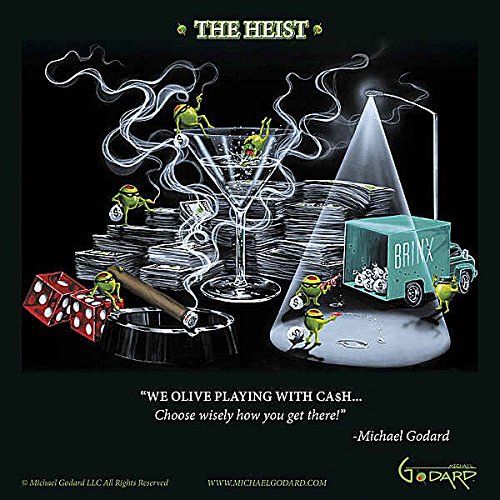 Picture Peddler The Heist Michael Godard Humor Funny Gambling Cocktail Fantasy Print Poster 12x12