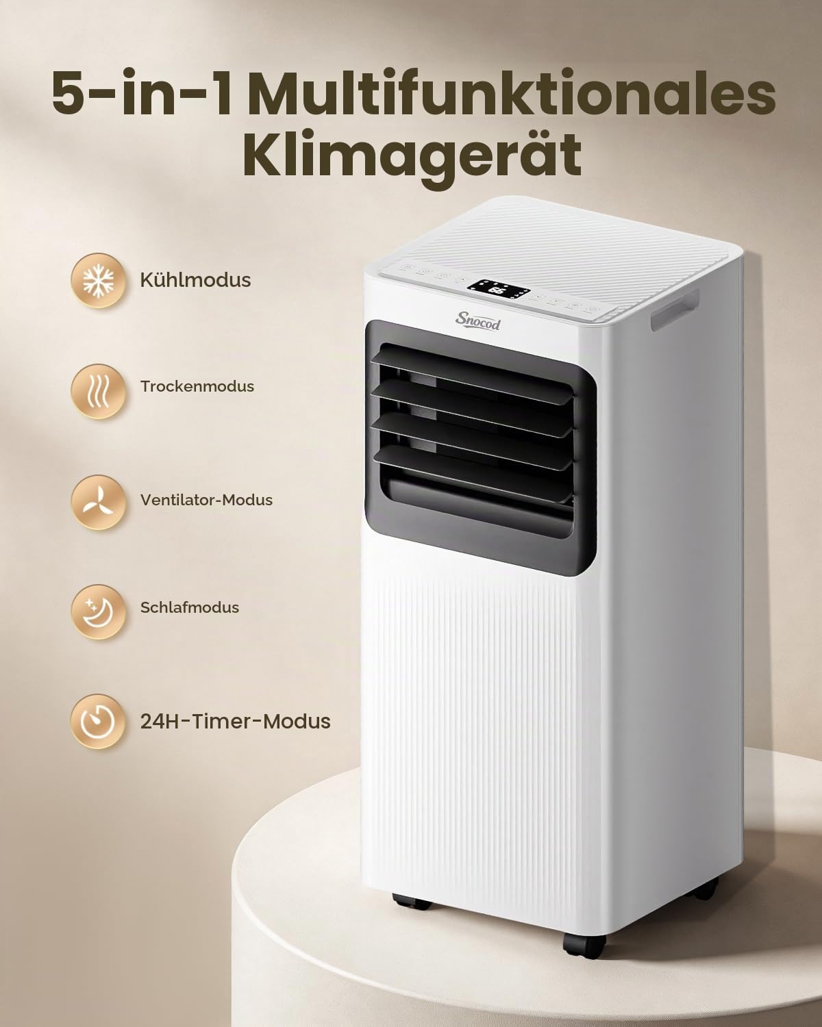 Tragbare Klimaanlage 16000 BTU für große Räume bis zu 750 Quadratmeter Ft., 5-in-1 Smart AC mit WLAN-App, Fernbedienung, schnelle Kühlung, Luftentfeuchter