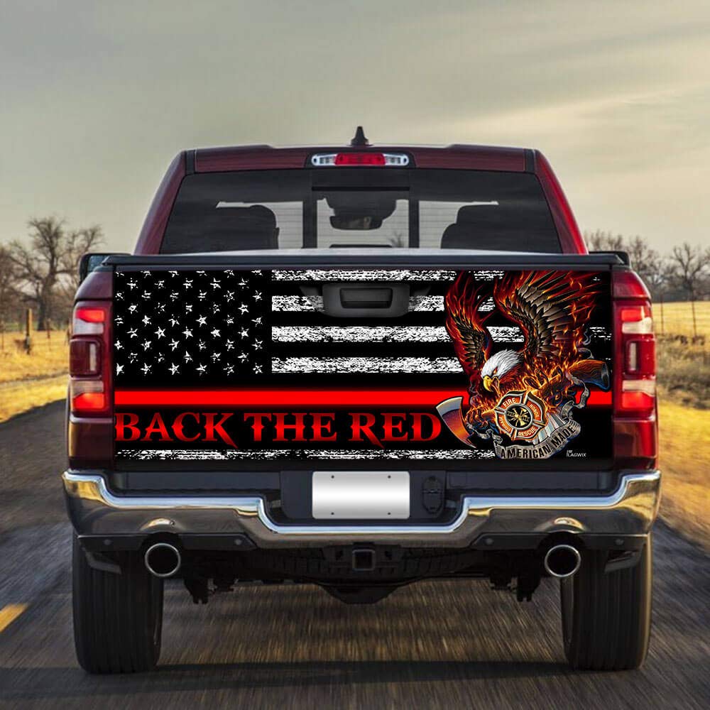 Buy WIX Truck DecalsFirefighter. Back The Red Truck Tailgate Decal Sticker Wrap, 66"x26" Bumper