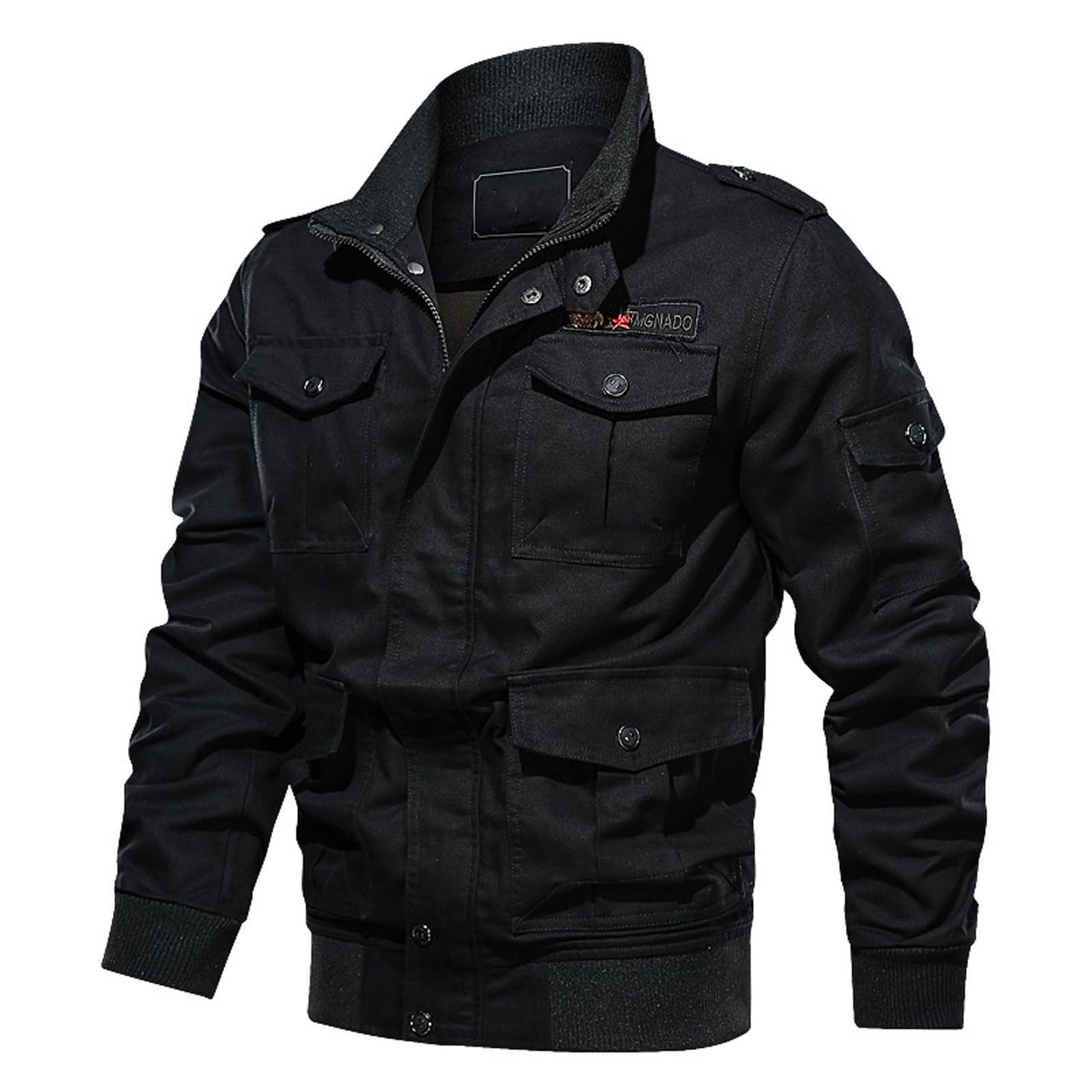 Generisch Giacca a vento leggera da uomo, con cappotto casual, per escursioni, viaggi, attività ricreative, versatile, indossabile in primavera e inverno (nero, XXXXL)