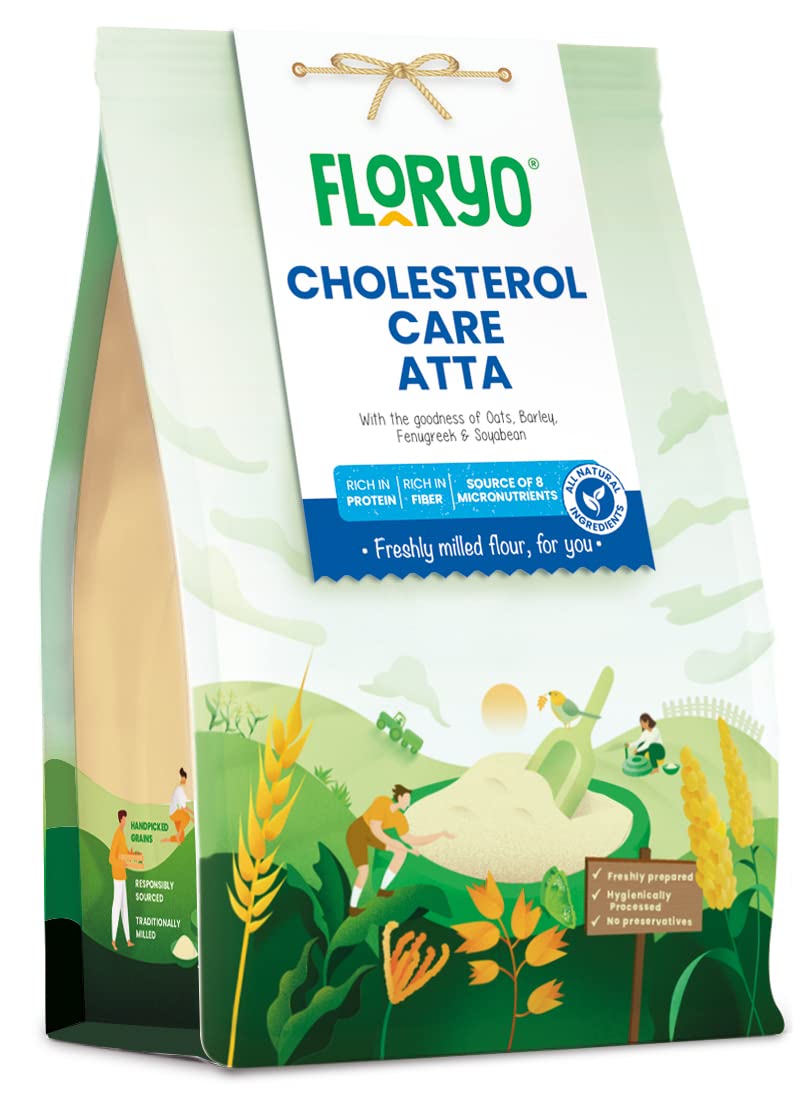 Floryo Cholesterol Care Atta | 1 g of Soluble Fibre per Serving | Helps to manage Cholesterol | Rich in Protein & Fibre | 0% Trans Fat | Freshly Made-to-Order | 1 Kg (B0BN8SZ86G) Amazon Price History, Amazon Price Tracker