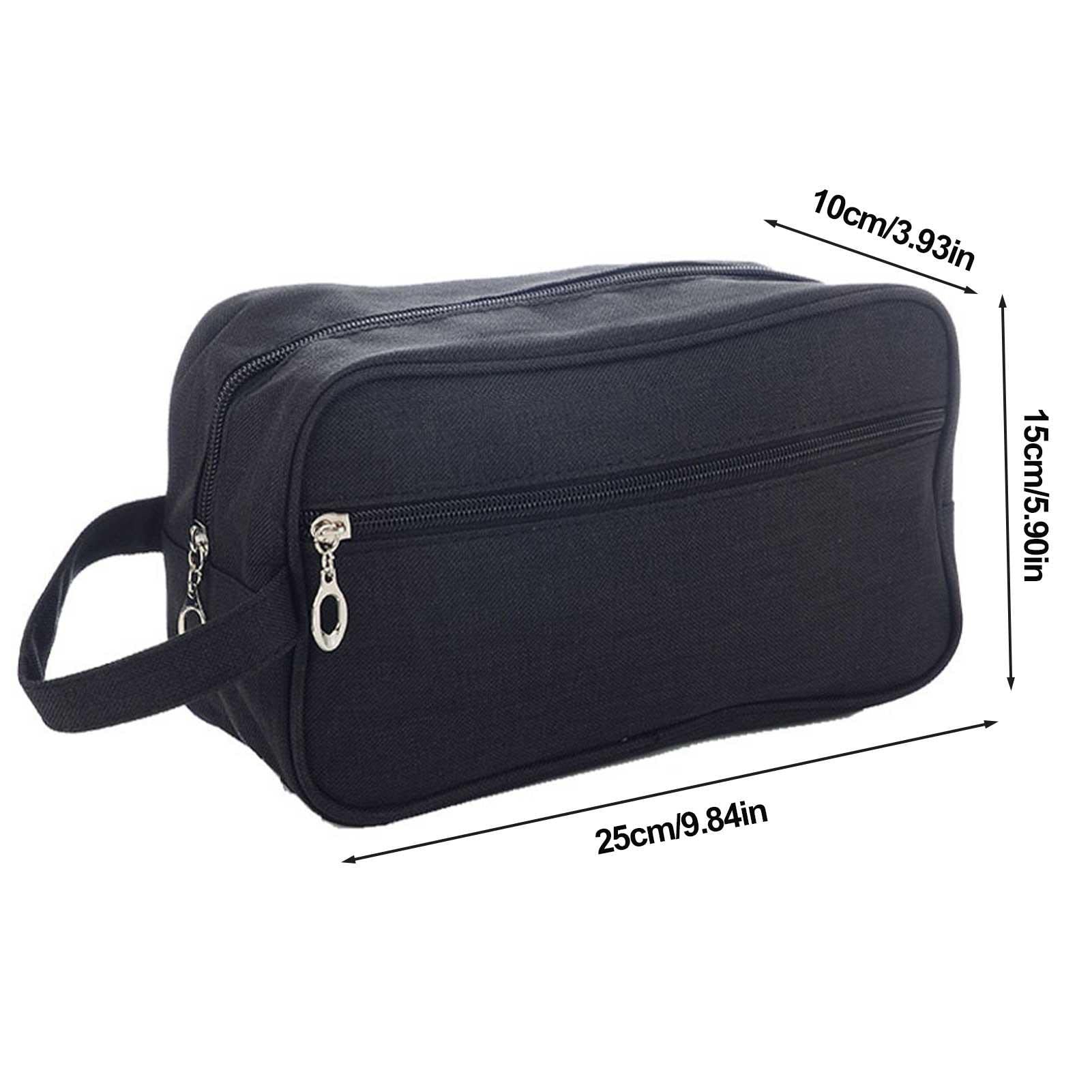 Borsa da viaggio da uomo, borsa per il trucco resistente all'acqua, borsa da viaggio compatta, organizer perfetta per vacanze d'affari, borsa per cosmetici con manico portatile Pw tools, 10 pezzi di