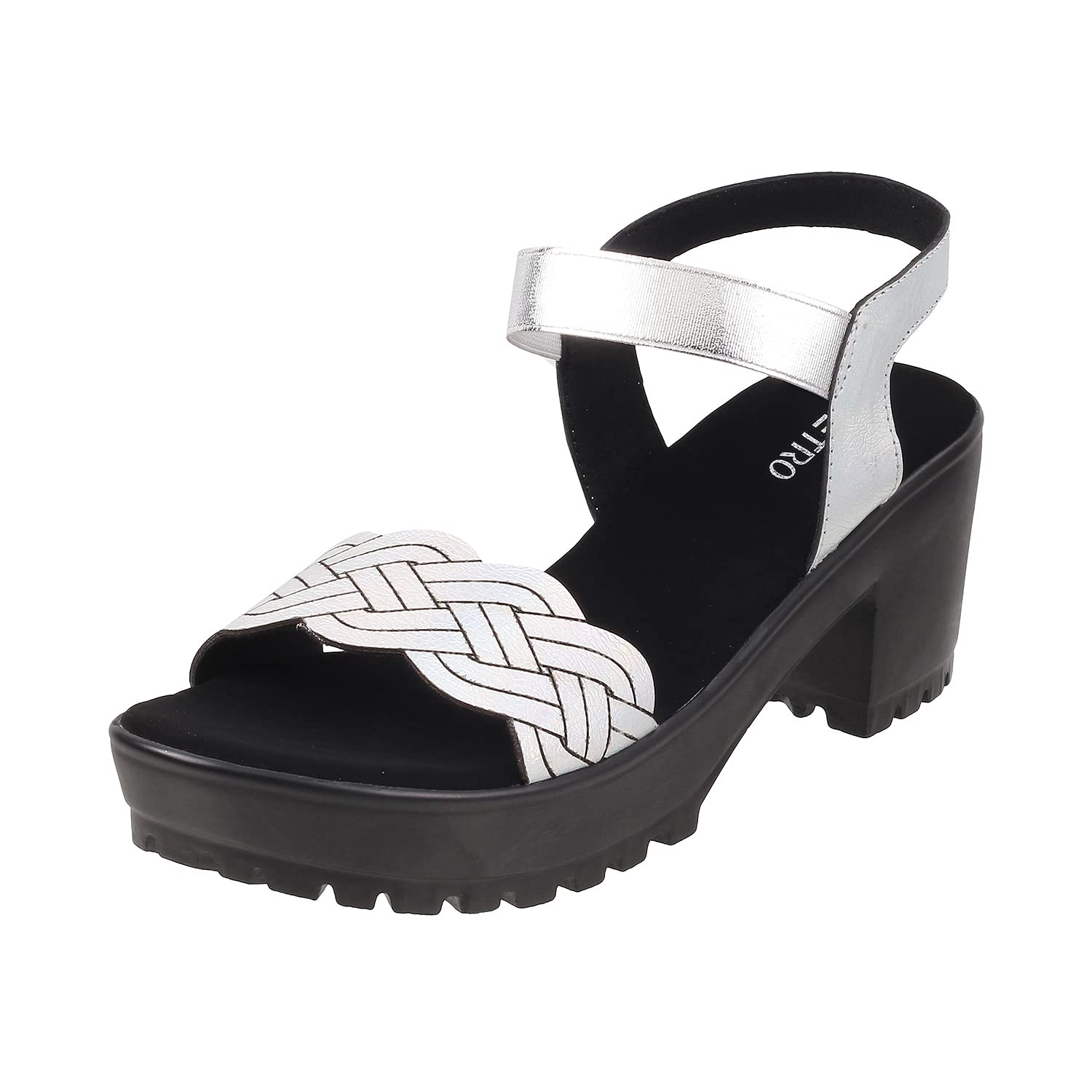 Metro Women Silver Block Heel Sandal UK/4 EU/37 (33-3190) (B0BWMV6Y3X) Amazon Price History, Amazon Price Tracker