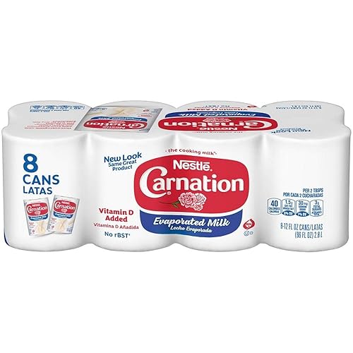 Carnation Leche evaporada, 8 ct./12 onzas, 96 oz
