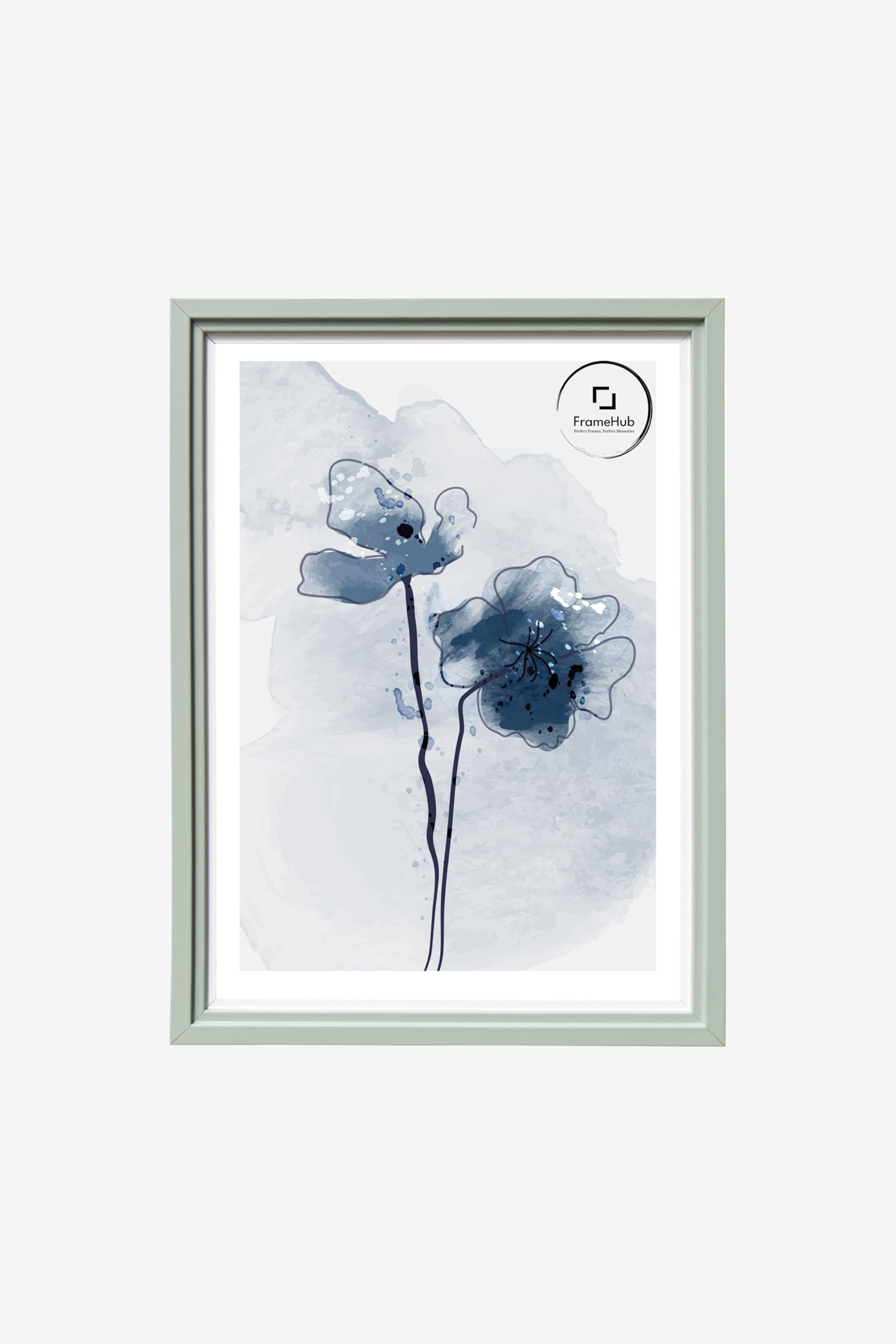 FrameHub StepTone Color Frames Yellow Green Grey A1 A2 A3 A4 Poster Frame Picture Frames (Sage Green, 40x40cm