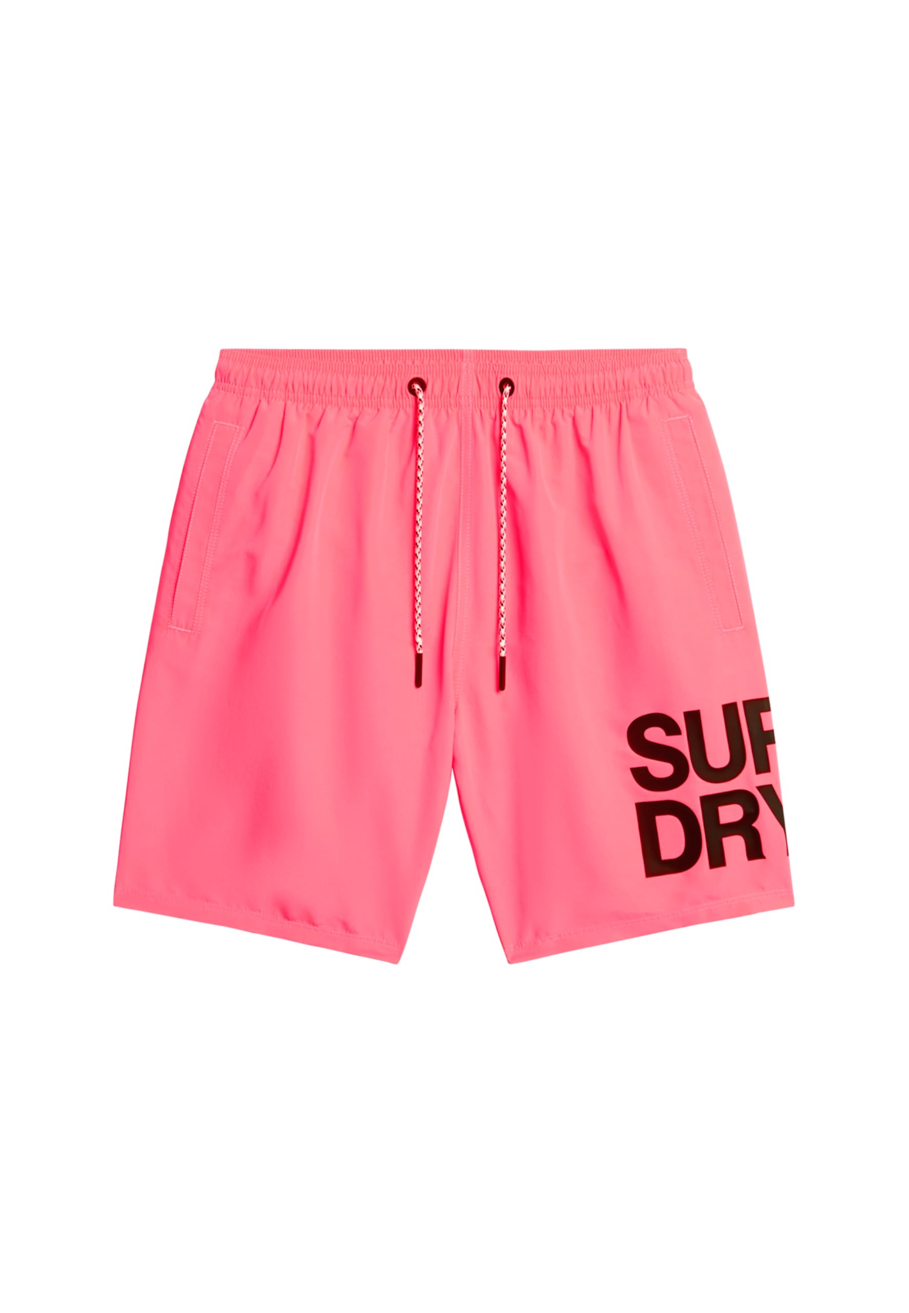 Superdry Męskie spodenki kąpielowe 17" Sportswear z materiału pochodzącego z recyklingu z logo