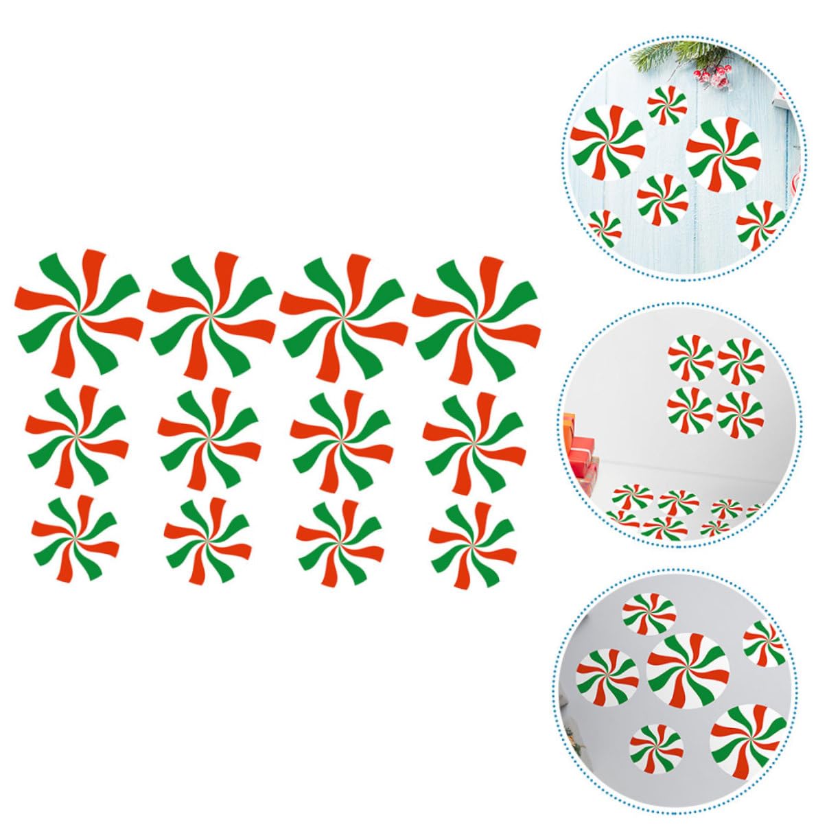 Zerodeko 5 Juegos Pegatinas De Dulces De Navidad Xmas Decorations Pegatinas Navideñas Asperja Botín Gel Pegatina De Pared Etiqueta De La Pared Decorativa De Polivinilo 12 Piezas X 5