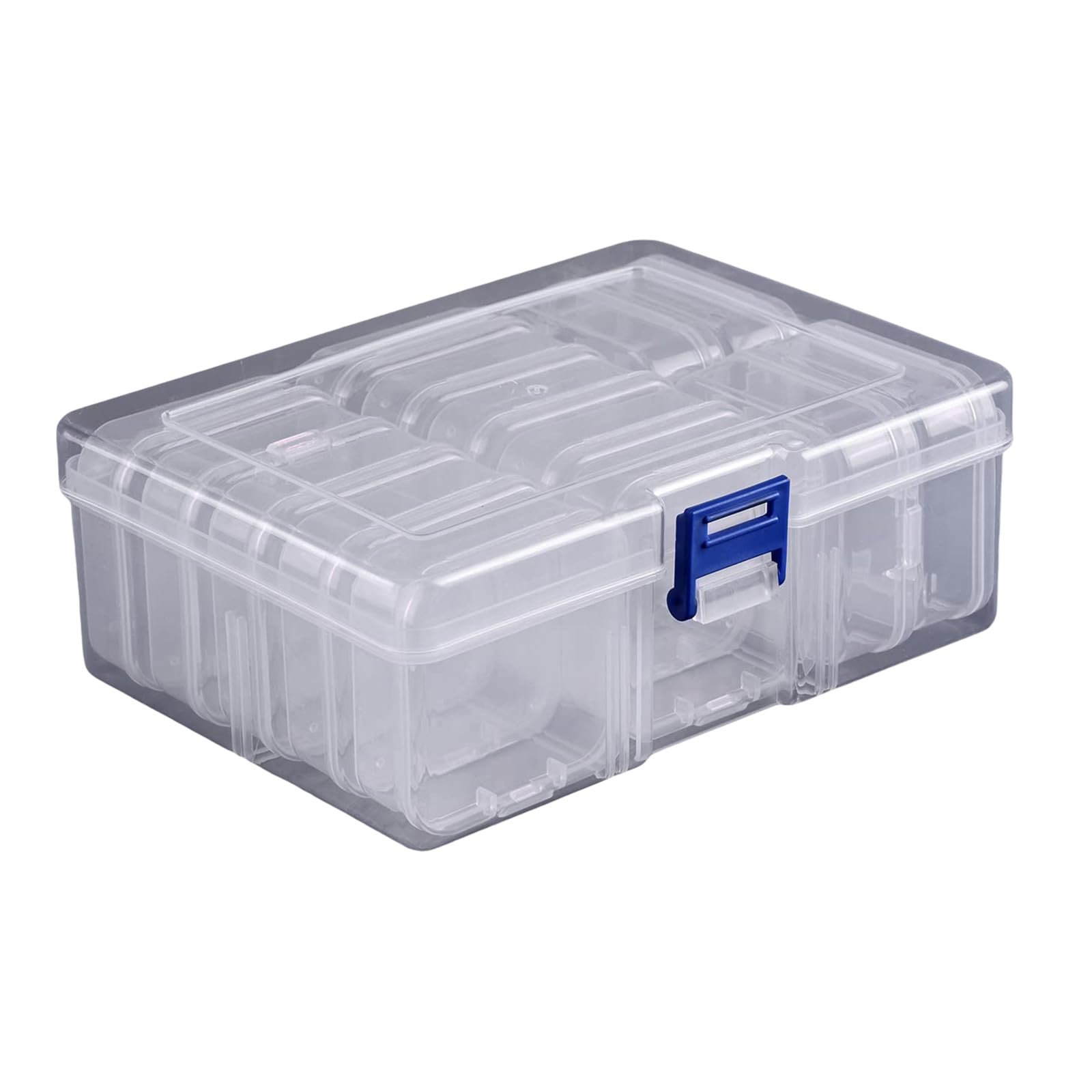 Kalttoy Sturdy Jewelry Organizers Boxes Various Slot Lids Beads Containers Stackable Designs for Travel Home Use Beads Container for Craft