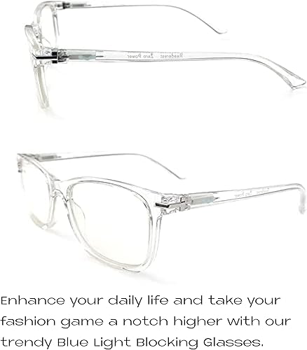 Miniatura 3 de Readerest - Anteojos de lectura con bloqueo de luz azul (transparentes, aumento de 3.25), para computadora, lente reflectante fina, antirreflejo,