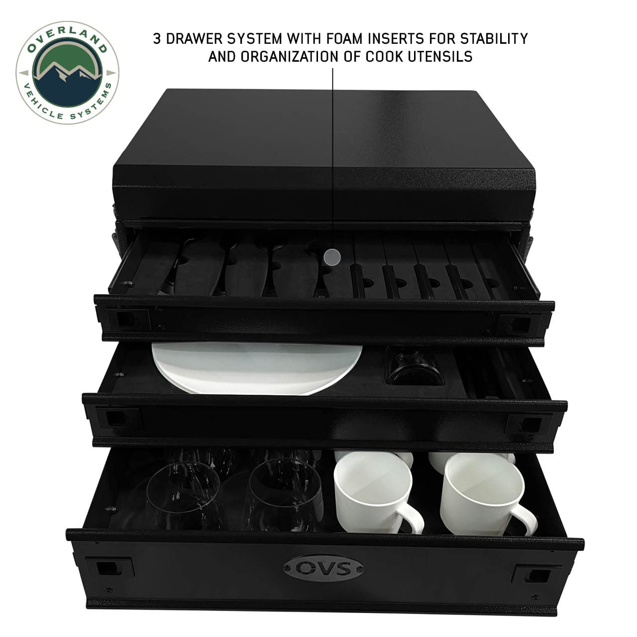 Overland Vehicle Systems CP Duty - Sistema de cocina Glamping de 39 piezas
